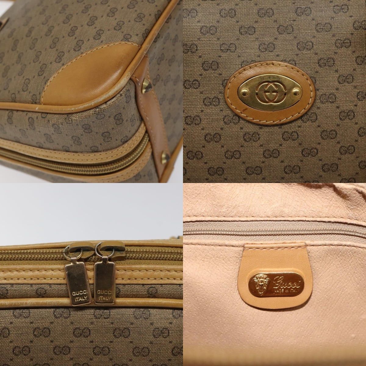 Gucci GUCCI Micro GG Supreme Hand Bag Pvc Beige Gold 000 39 000 39 Size ONE SIZE - 11 Thumbnail