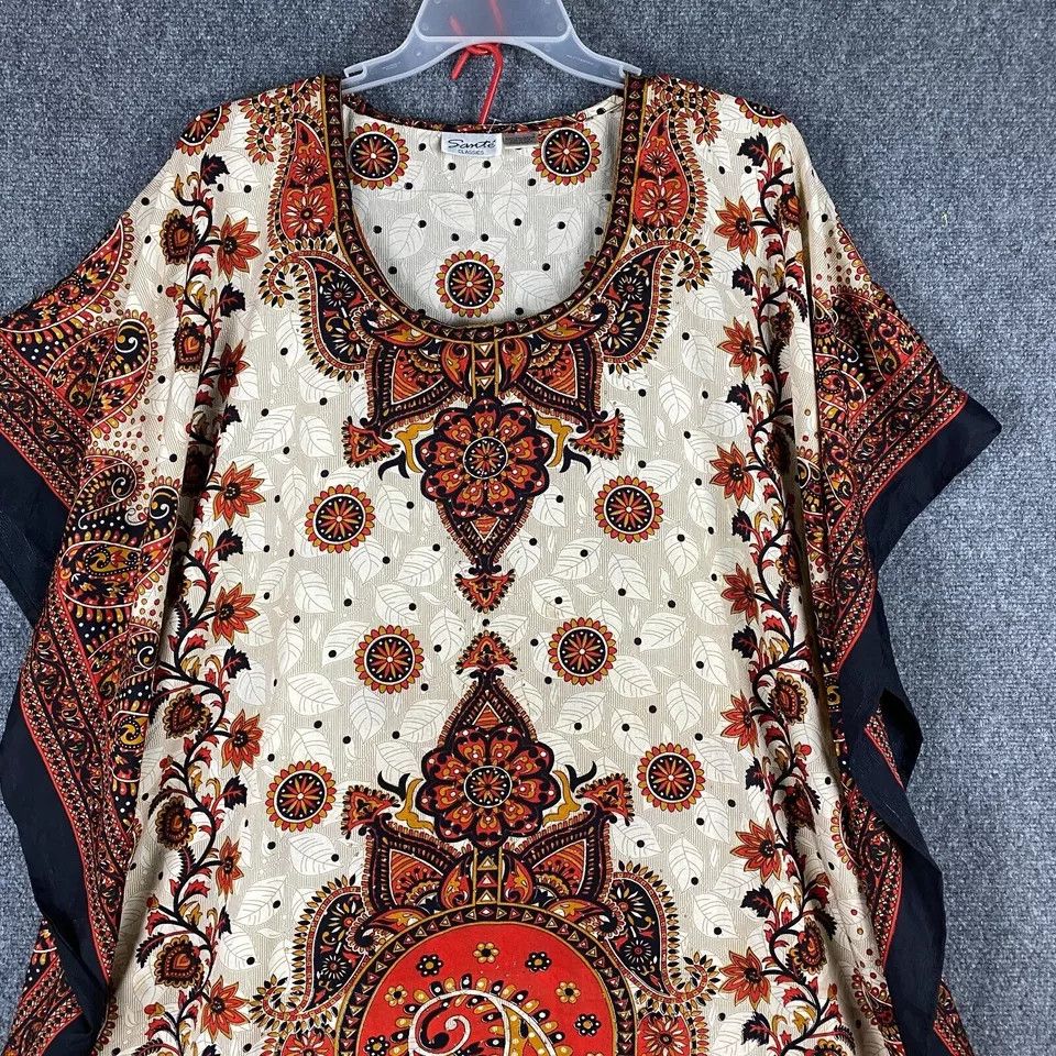 Other Sante Classics Poncho Women's One Size 100% Polyester Floral Size ONE SIZE - 2 Thumbnail