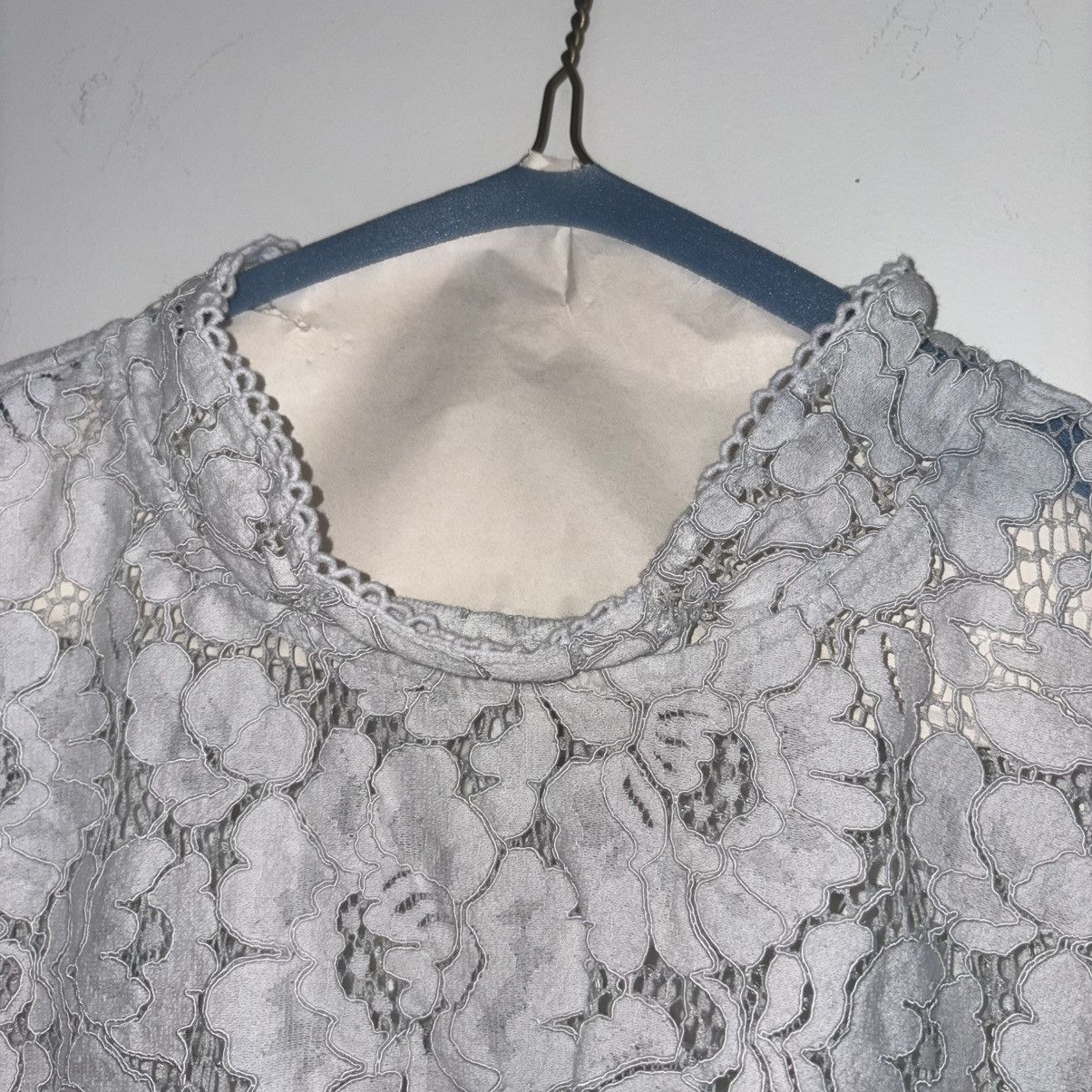 Loft Loft Outlet Short Sleeve White Floral Lace Blouse Size XL / US 12-14 / IT 48-50 - 2 Thumbnail