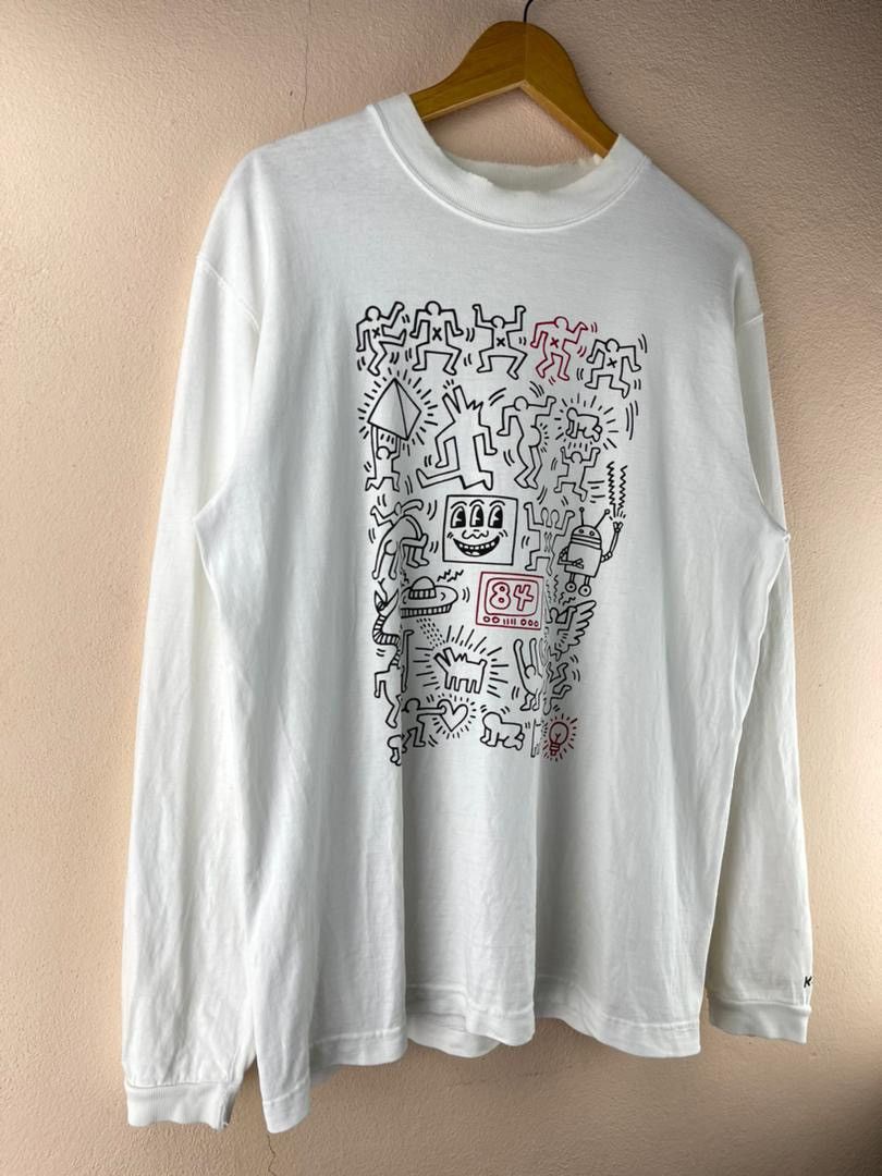 Keith Haring × Vintage Keith Haring Art Long Sleeve Tee Size US L / EU 52-54 / 3 - 3 Thumbnail