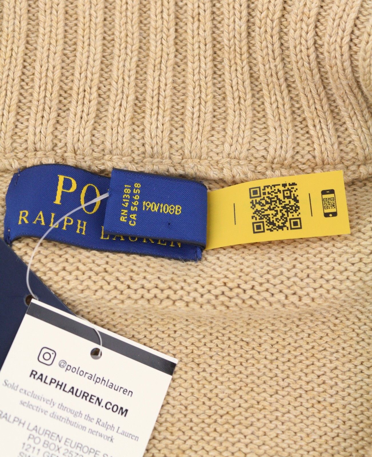 Ralph Lauren BROWN 2XL Half Zip Neck Pullover Jumper 86938 Size US XXL / EU 58 / 5 - 11 Thumbnail