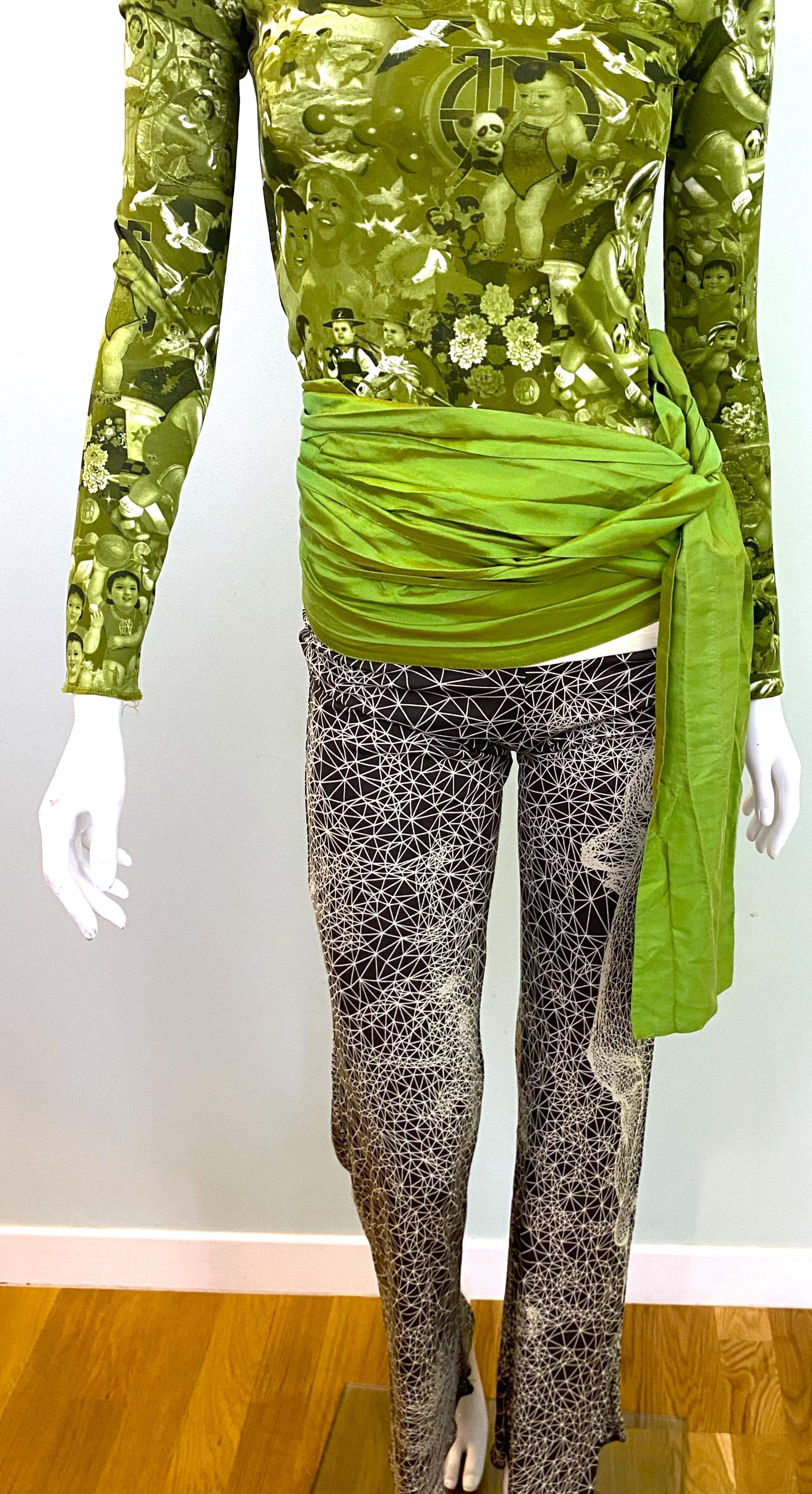 Jean Paul Gaultier Jean Paul Gaultier Geometric Face Optical Illusion Pants Size 25" / US 0 / IT 36 - 5 Thumbnail