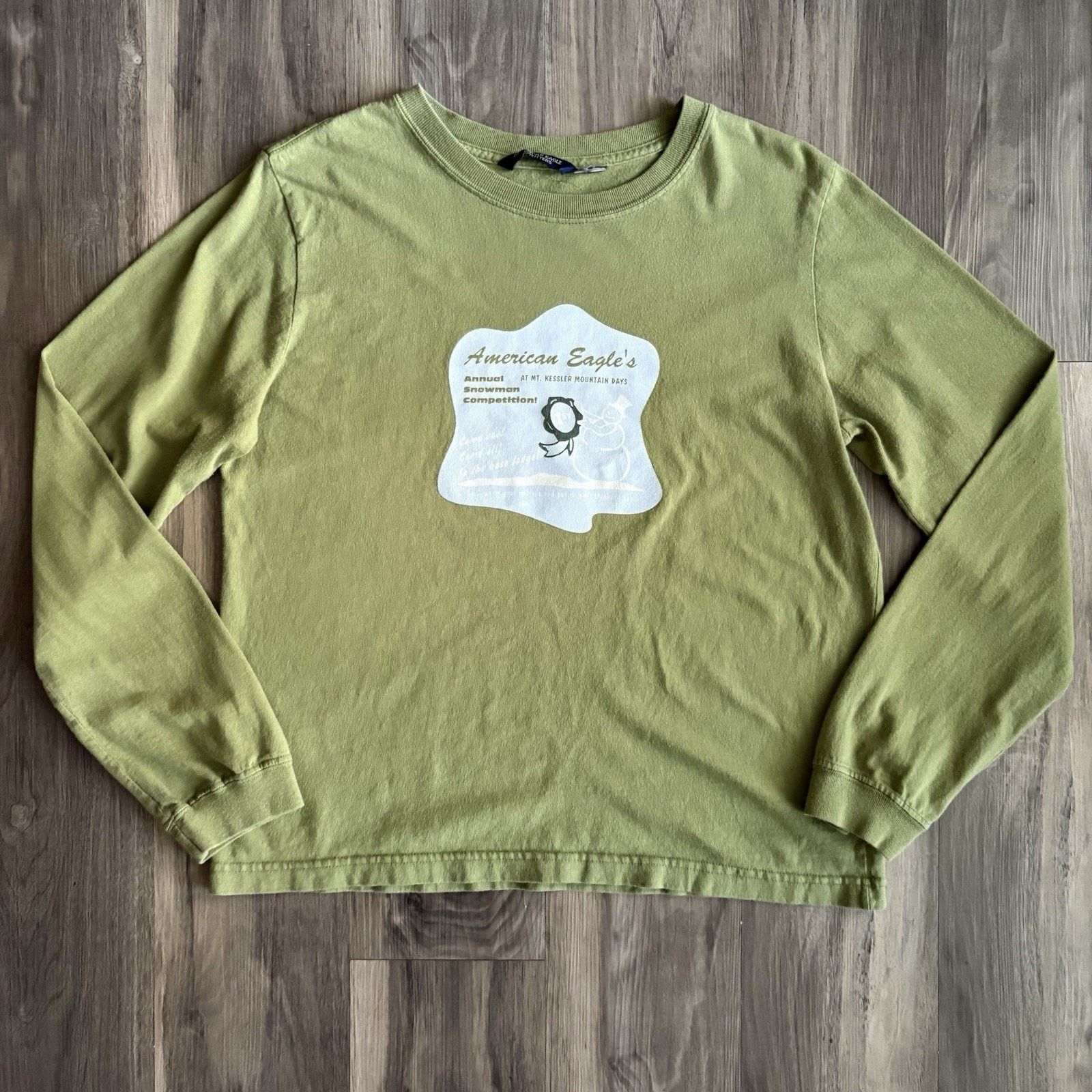 American Eagle Outfitters × Vintage Vintage American Eagle T-Shirt Men's Size S Green Snowman Size US S / EU 44-46 / 1 - 1 Thumbnail