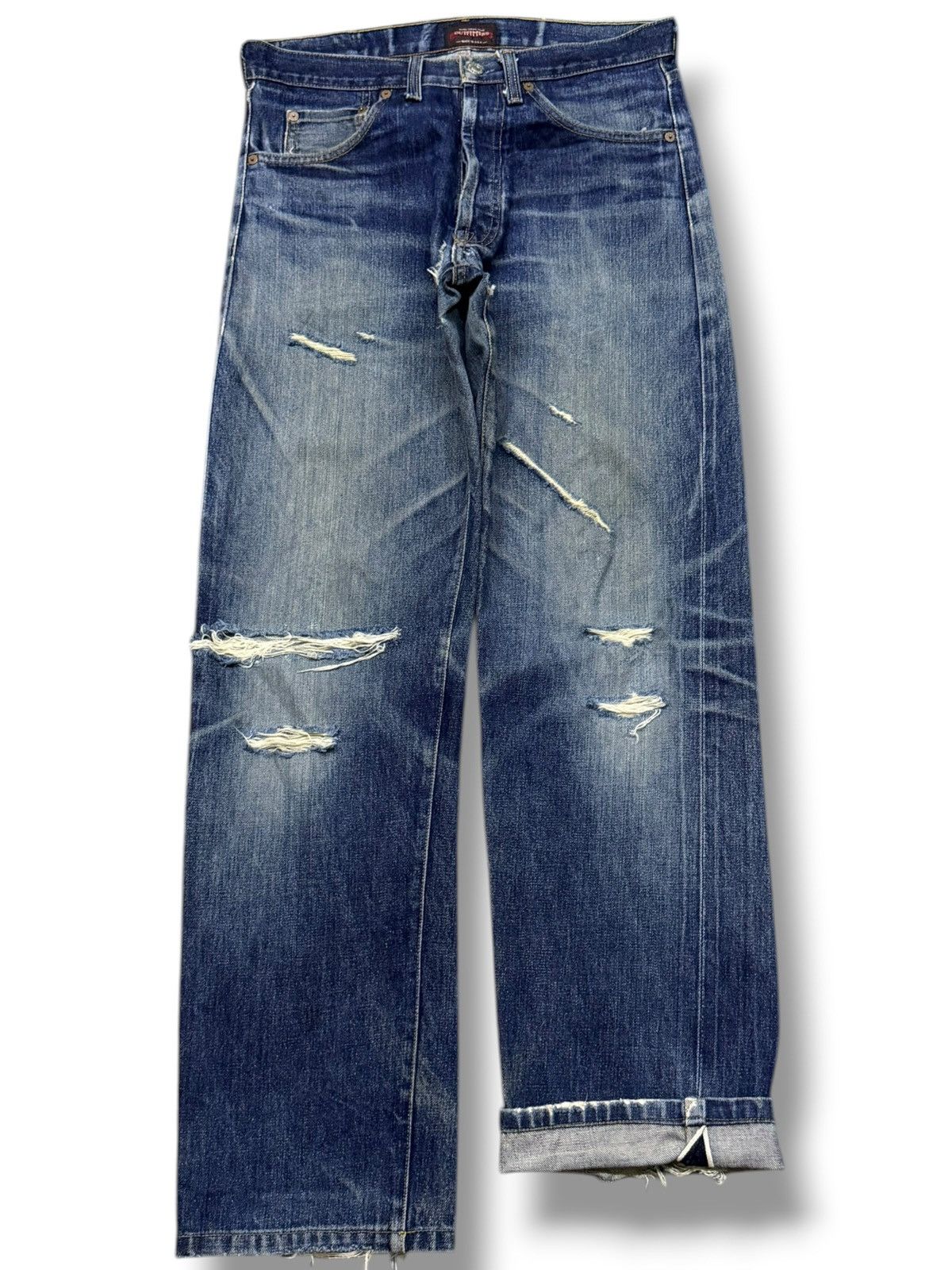 Artisan Outfitters Vintage 00s Ships Outffiters Y2K Selvedge Denim Made In USA Size US 31 - 2 Thumbnail