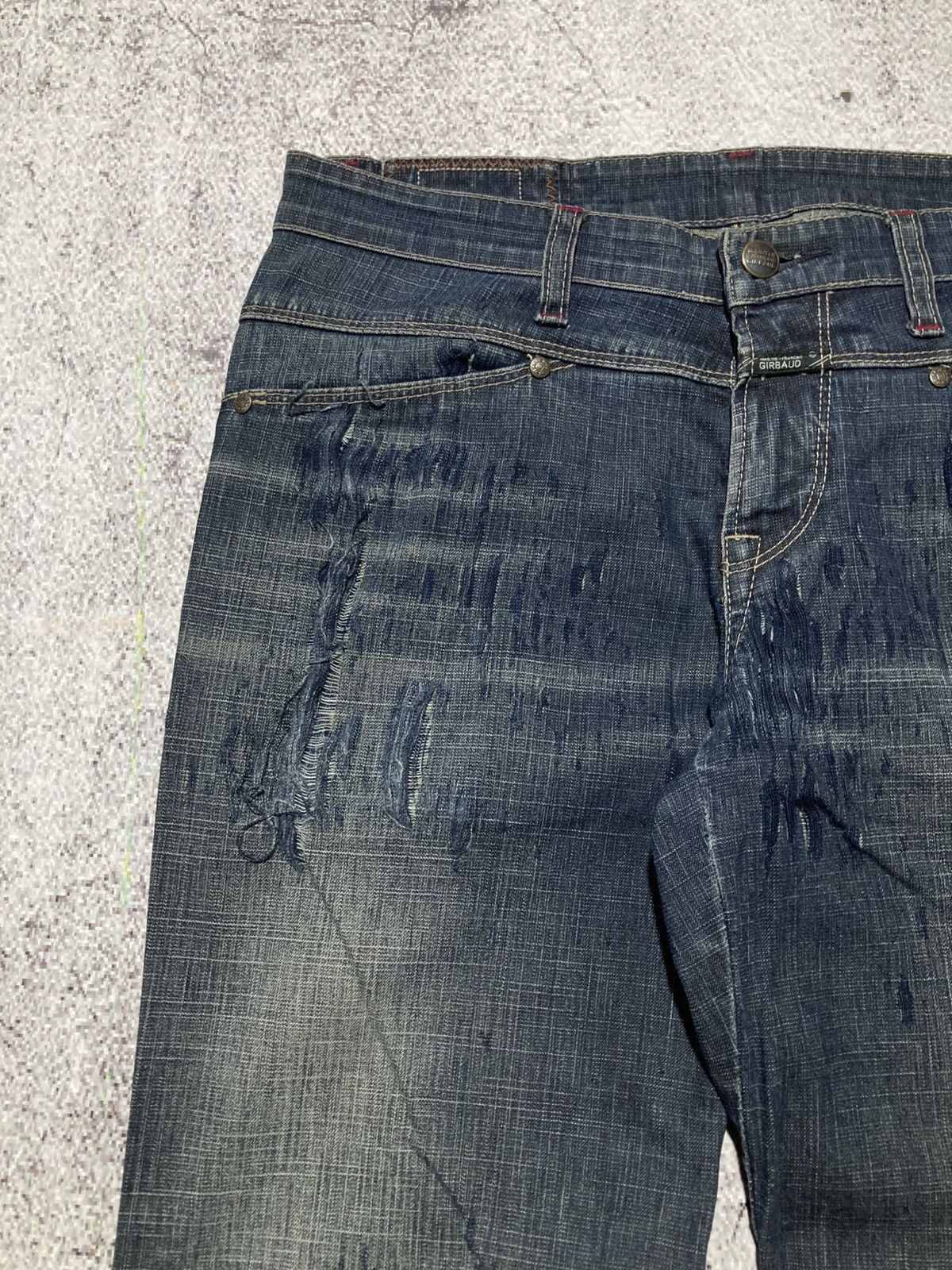 Marithe + Francois Girbaud 2000s Marithe + Francois Girbaud Distressed Bootcut Jeans Size US 28 / EU 44 - 9 Thumbnail