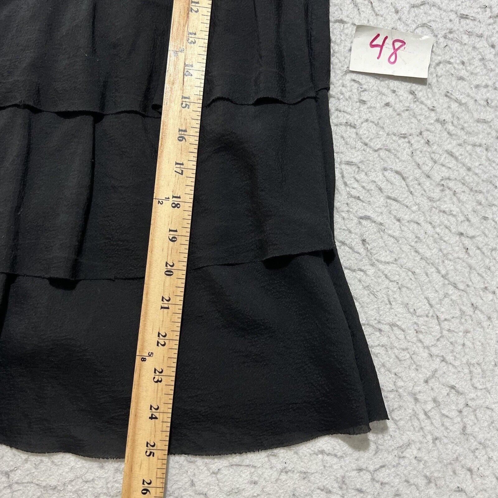 J.Crew J. Crew Silk Tiered Ruffled Tank Top Sleeveless Black Size XS / US 0-2 / IT 36-38 - 6 Thumbnail