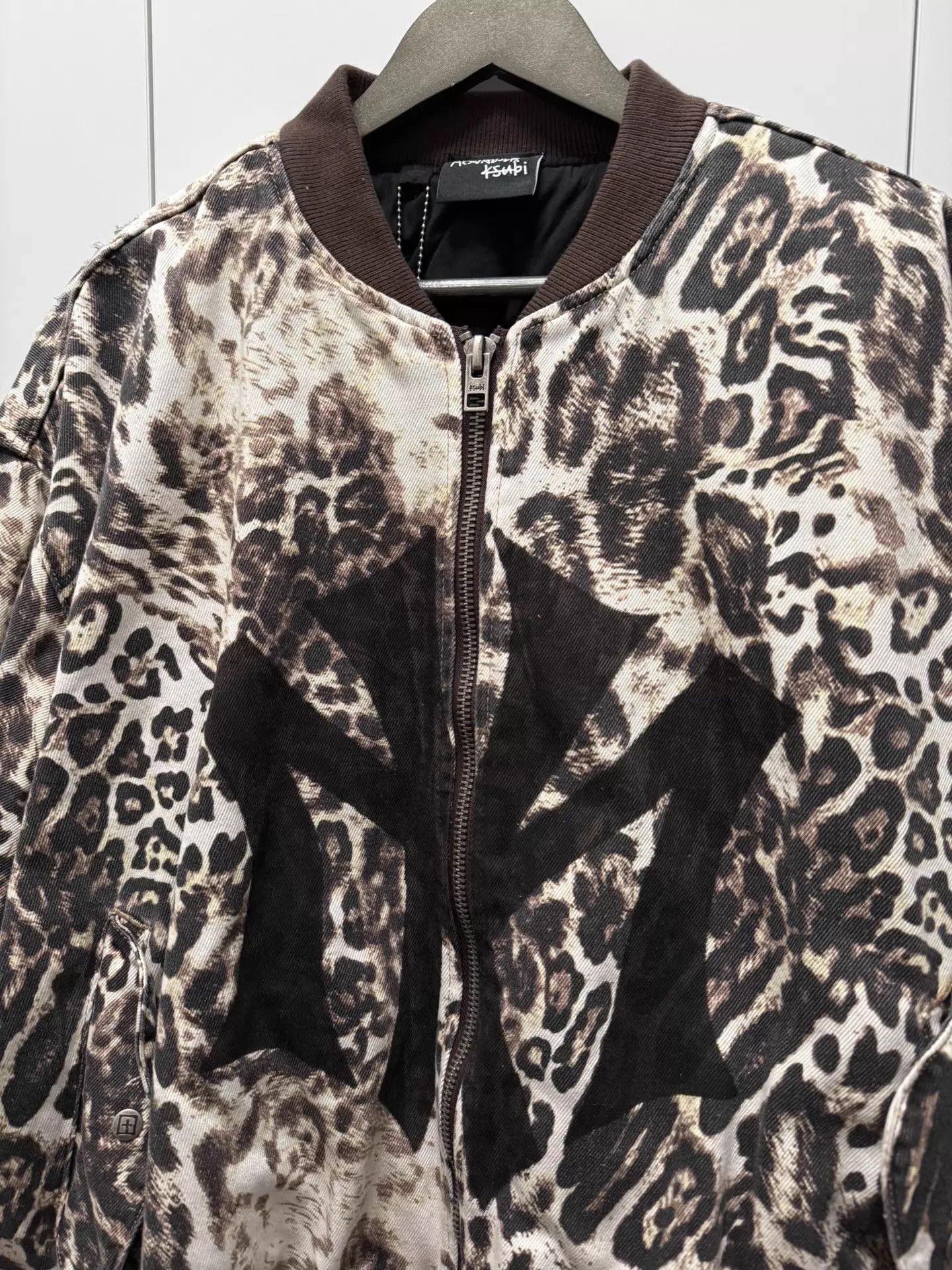 Mowalola mowalola x ksubi NY logo leopard print bomber XL/XXL new Size US XL / EU 56 / 4 - 3 Thumbnail