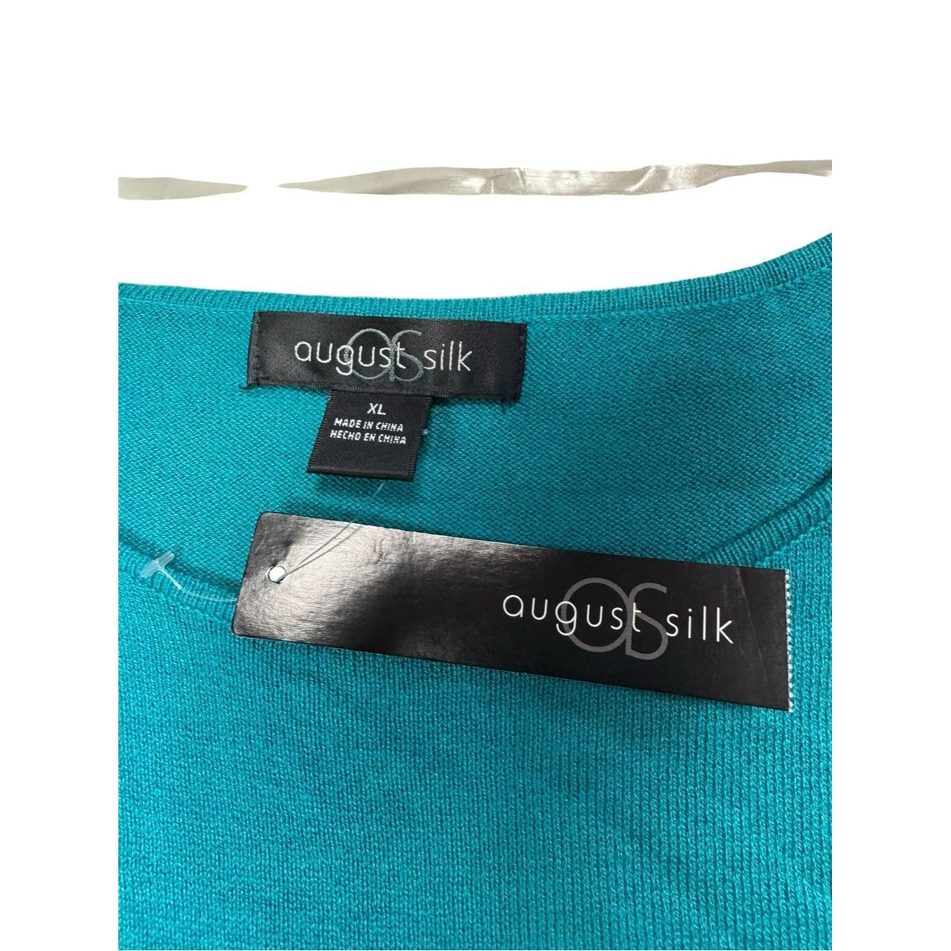 Other NWT New August Silk Teal Crew Scoop Neck Pullover In Cozy T Size XL / US 12-14 / IT 48-50 - 6 Thumbnail