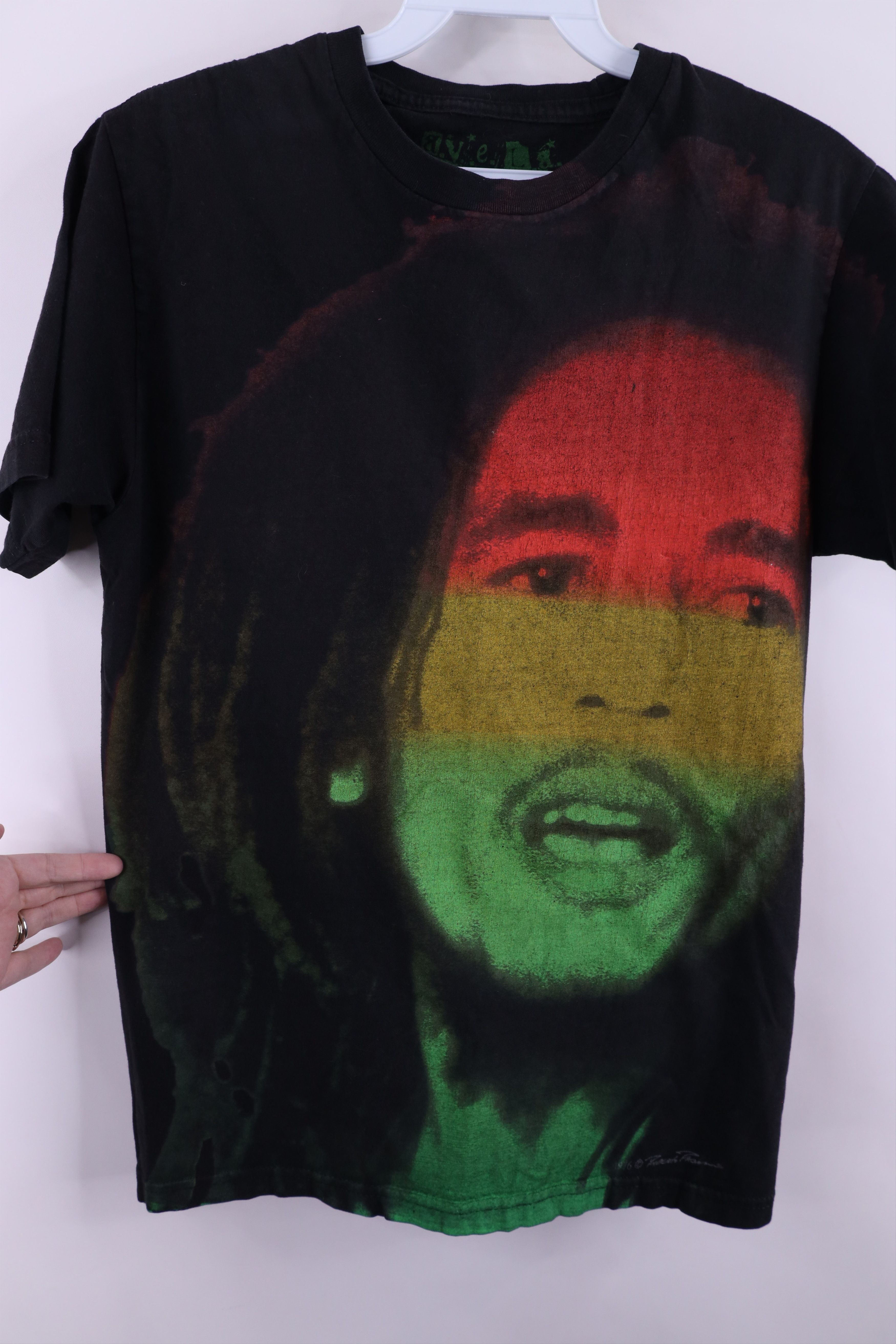 Vintage Vintage Y2K Over Print Rasta Bob Marley Short Sleeve T-Shirt Size US S / EU 44-46 / 1 - 4 Thumbnail