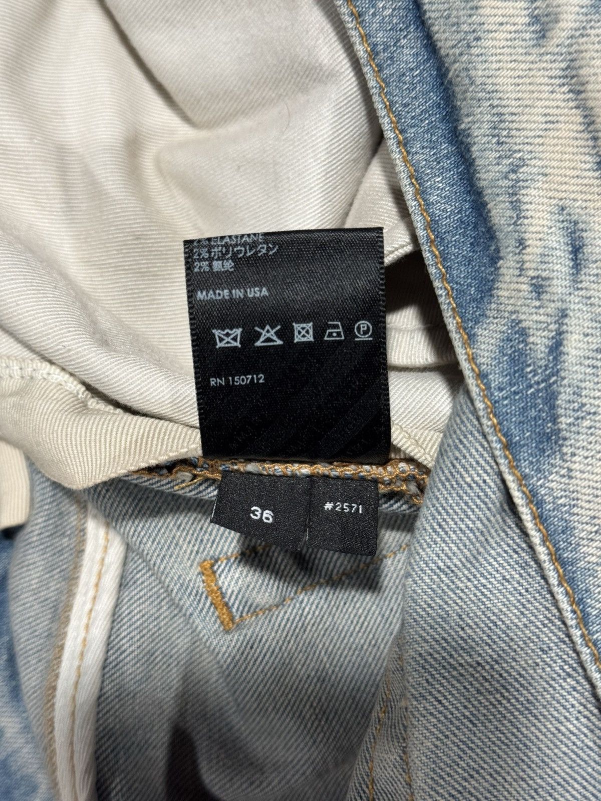 Amiri Amiri Thrasher Plus Distressed Stacked Denim Jeans 36x34 Size US 36 / EU 52 - 7 Thumbnail