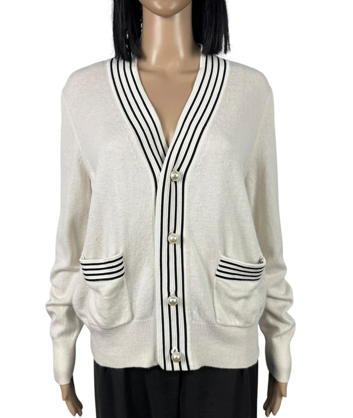 Sandro Sandro Cardigan Wool Striped size 1 Size S / US 4 / IT 40 - 2 Thumbnail