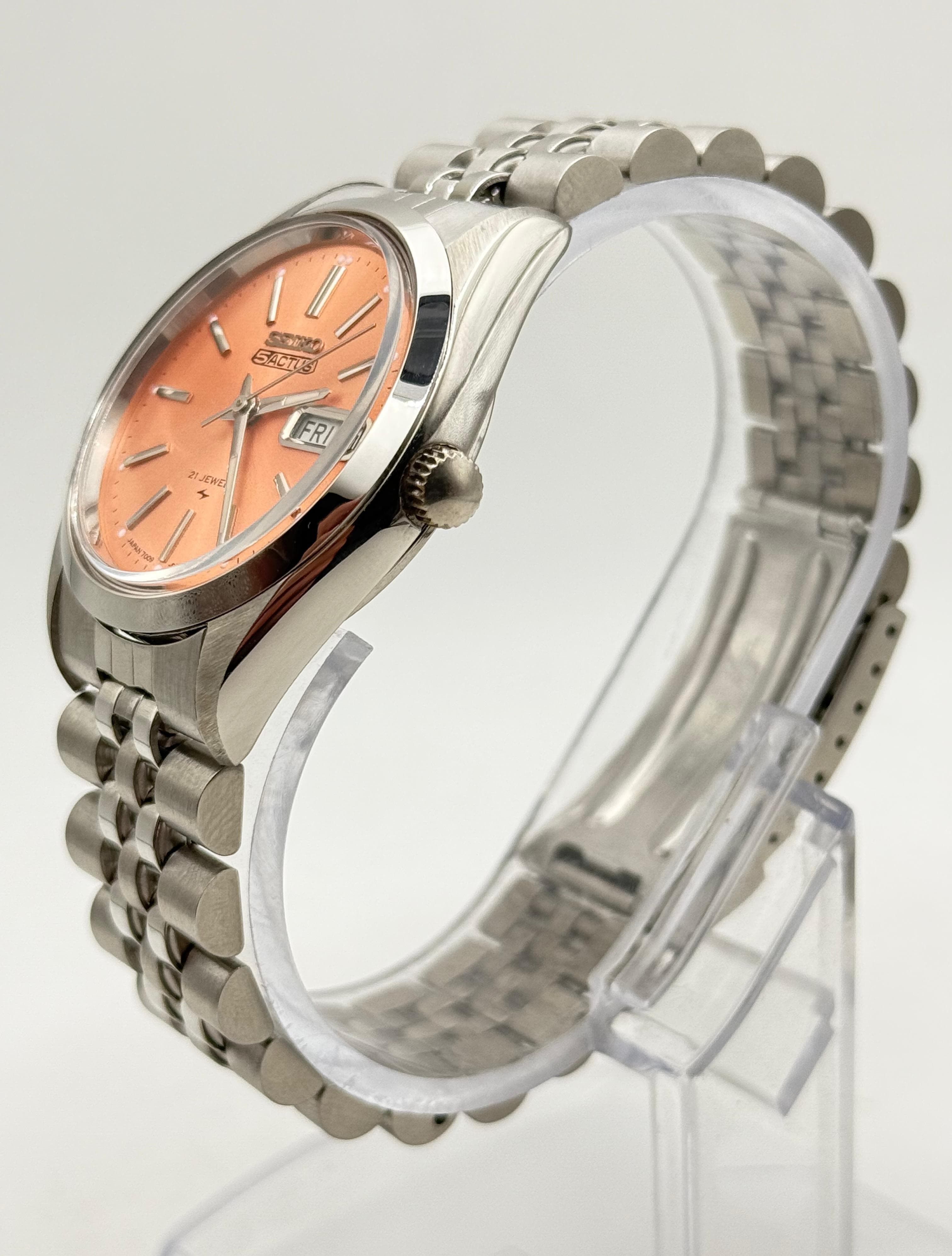 Japanese Brand Classic Men's Wrist Watch|Salmon Dial|36mm Size 36 - 5 Thumbnail