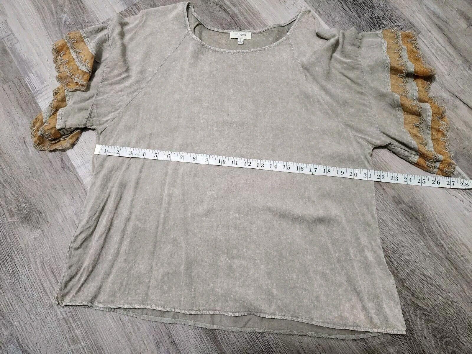 Designer Umgee Tops Lot Small Boho Hippie Linen Blend Shirts Size S / US 4 / IT 40 - 11 Thumbnail