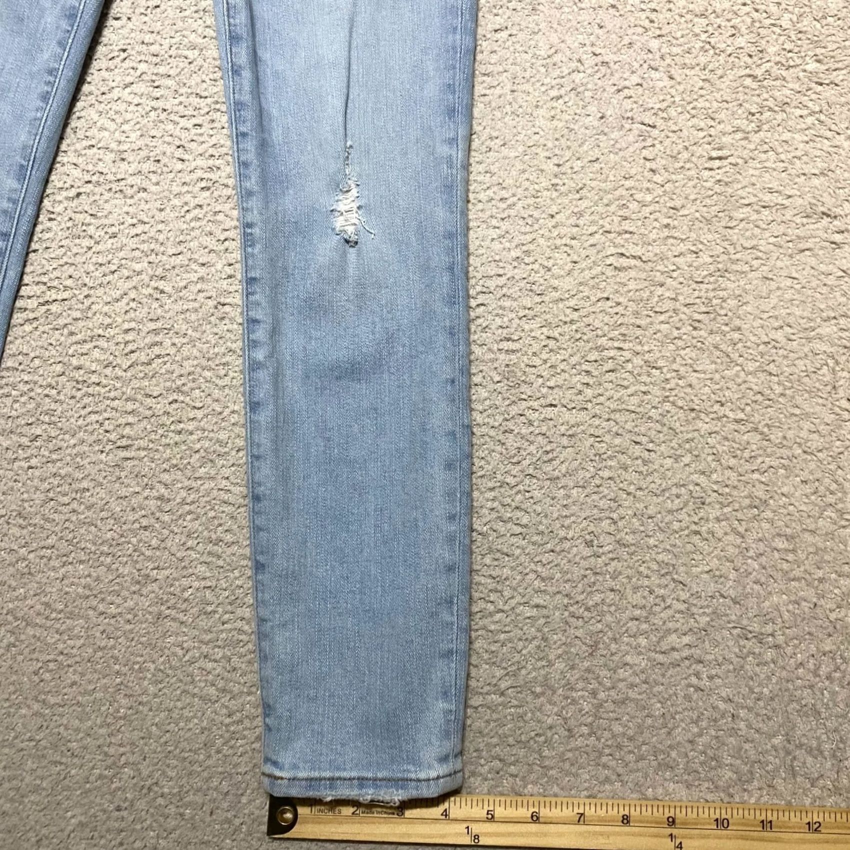 Madewell Madewell Jeans Womens High Rise Skinny Medium Wash Blue 24 Regular 5-Pocket Denim Distressed Jeans Size 42" / US 20 - 5 Thumbnail