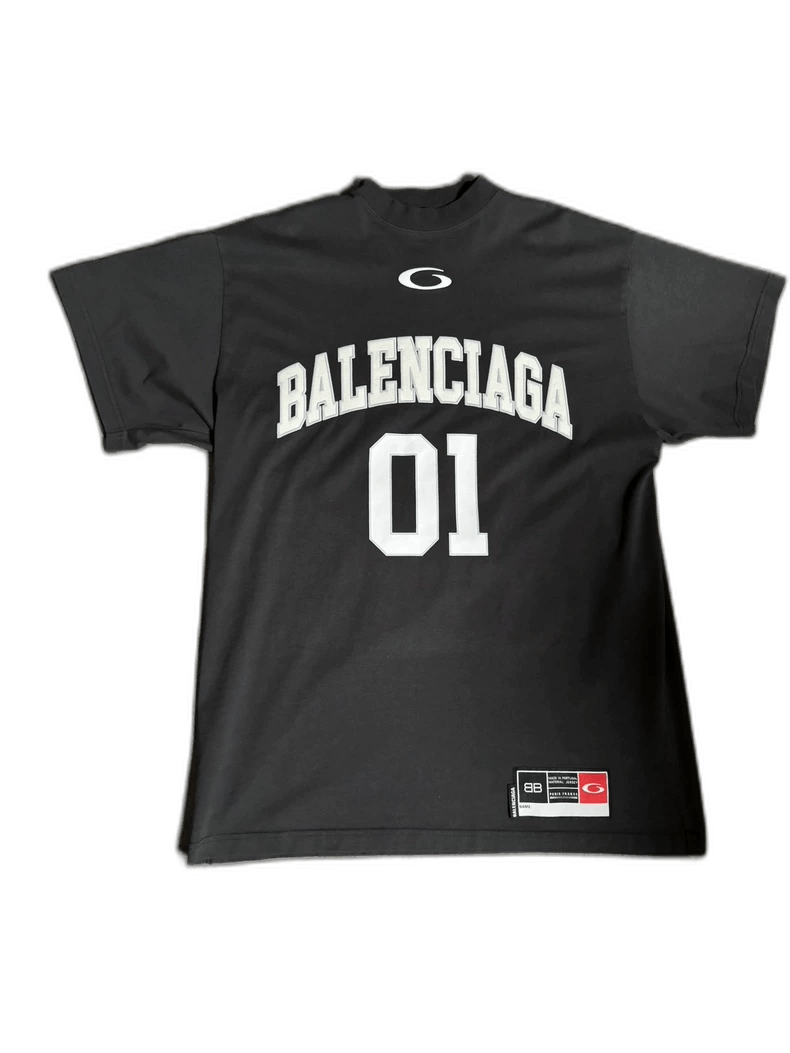 Balenciaga Balenciaga Vintage Basketball Jersey Black Shirt-yf Size US S / EU 44-46 / 1 - 1 Thumbnail