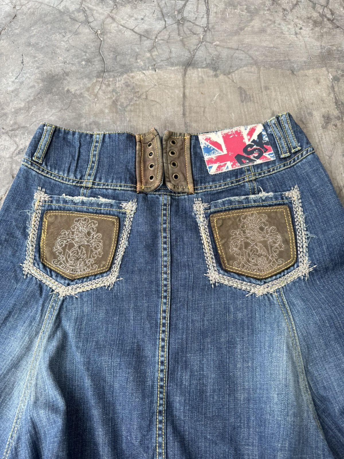 If Six Was Nine Vintage ASK skirt SIZE 27 Asymmetrical Designer Denim Size 30" / US 8 / IT 44 - 6 Thumbnail