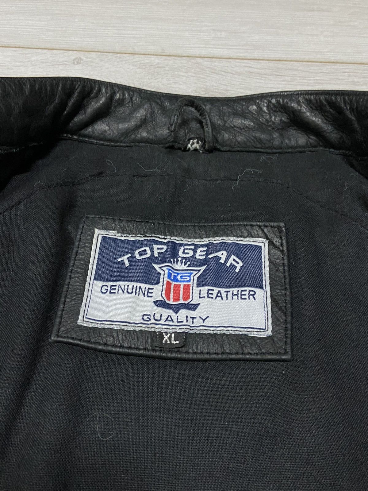Leather Black Hills Top Gear vintage thick leather jacket Size US XL / EU 56 / 4 - 5 Thumbnail