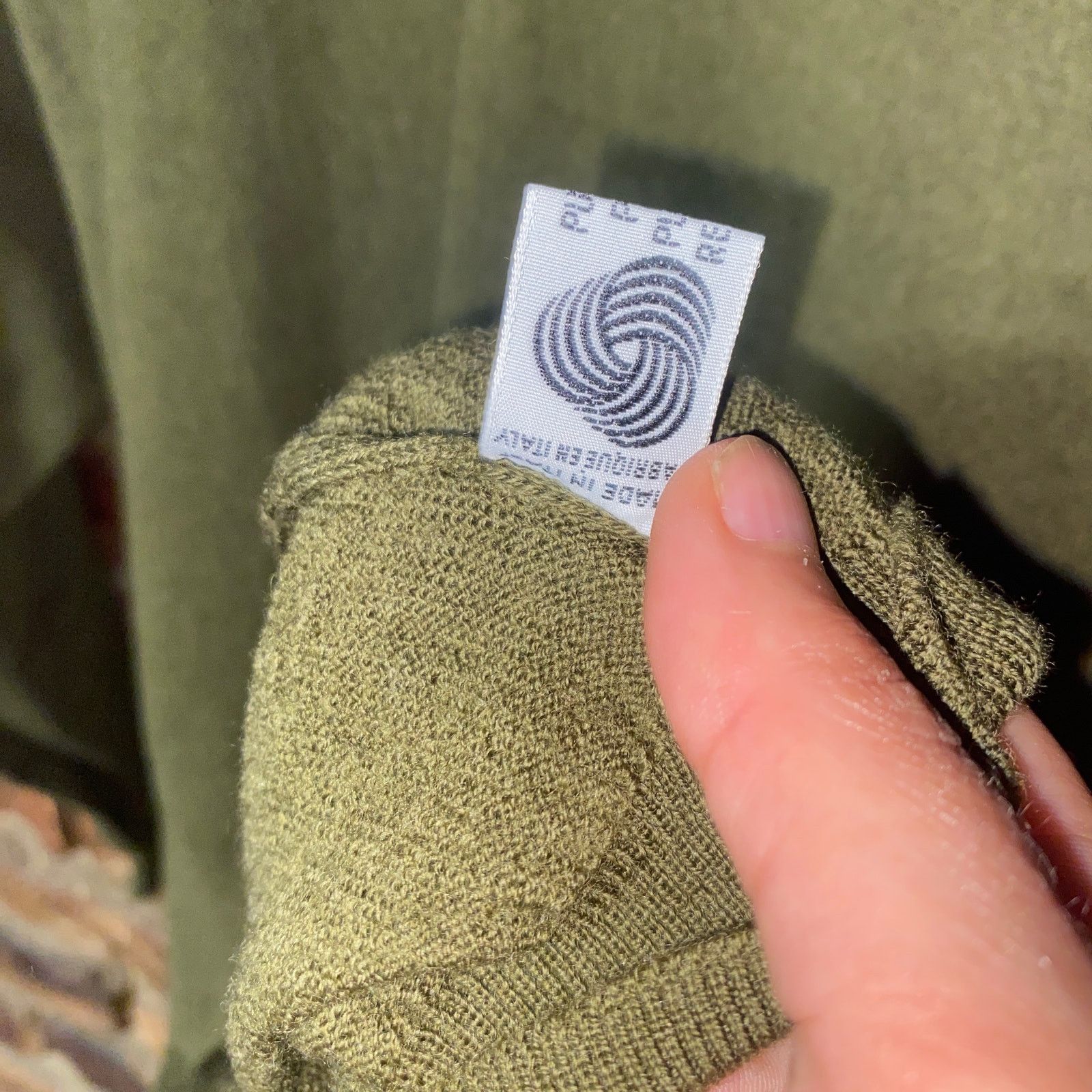 Other Solid Olive Green Crew Neck 100% Wool Pullover Sweater Small Size S / US 4 / IT 40 - 5 Thumbnail