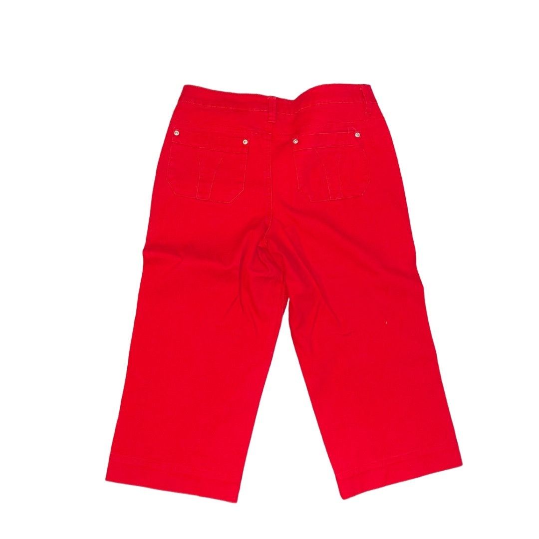 Faded Glory Capris Jean Red Pants Stretch Missy Size 8 Y2K 90s Casual Size 30" / US 8 / IT 44 - 2 Thumbnail