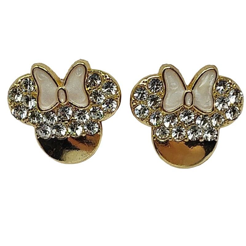 Disney Disney x BaubleBar Minnie Mouse Gold Tone Stud Earrings Size ONE SIZE - 1 Thumbnail