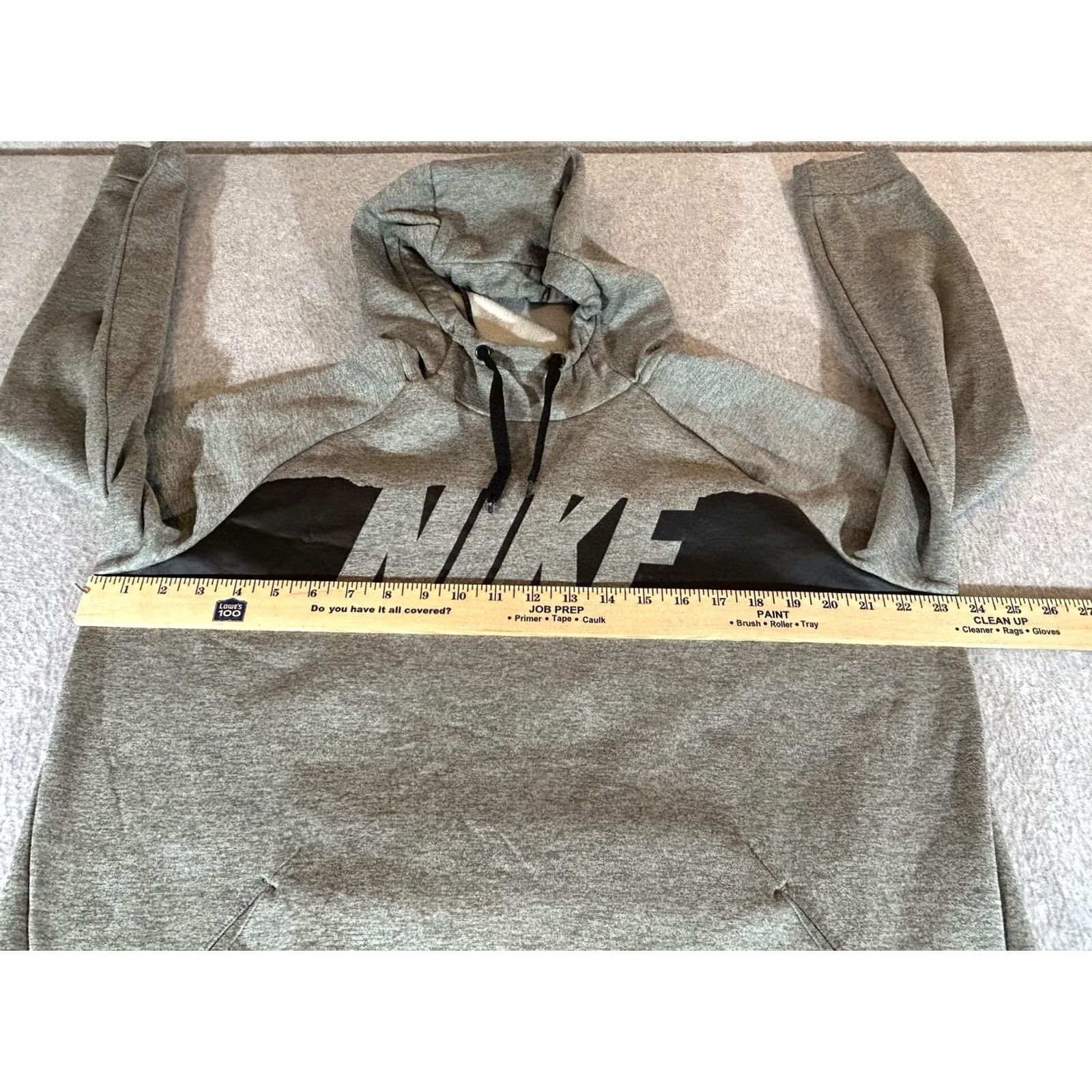 Nike Nike Hoodie Mens Large Gray Dri-Fit Pullover Sweatshirt Fleece Graphic Print Logo Pockets Hooded Size US L / EU 52-54 / 3 - 4 Thumbnail