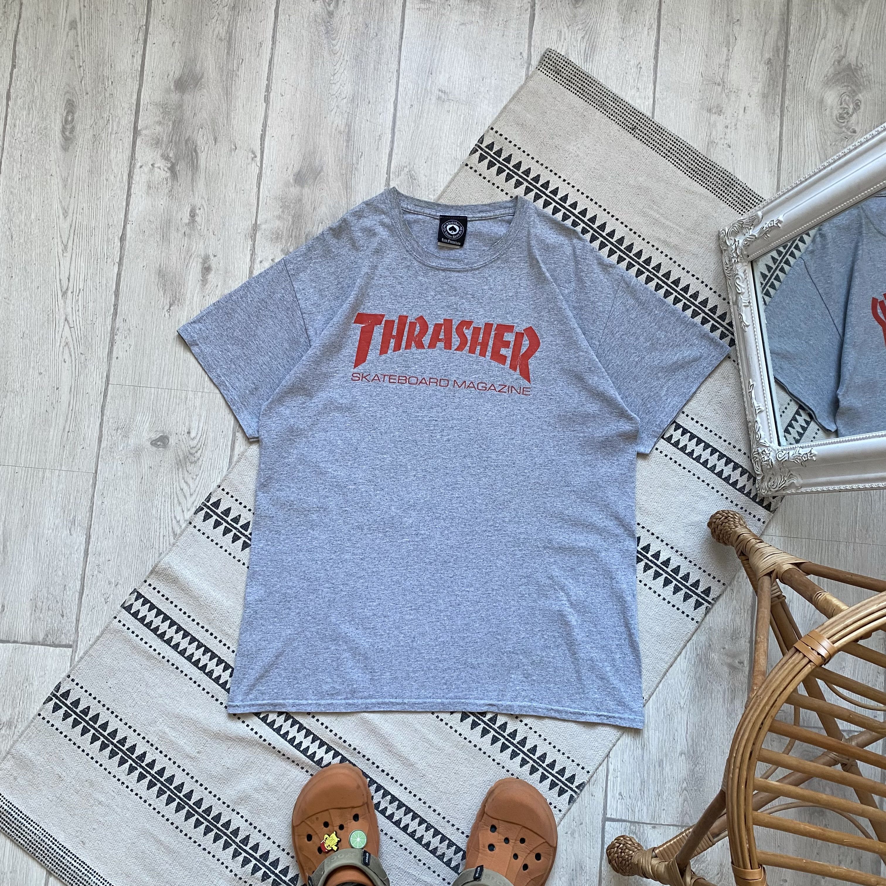 Thrasher 🛹 Vintage THRASHER Skateboard tee Surf Style Rip Curl Size US L / EU 52-54 / 3 - 1 Thumbnail