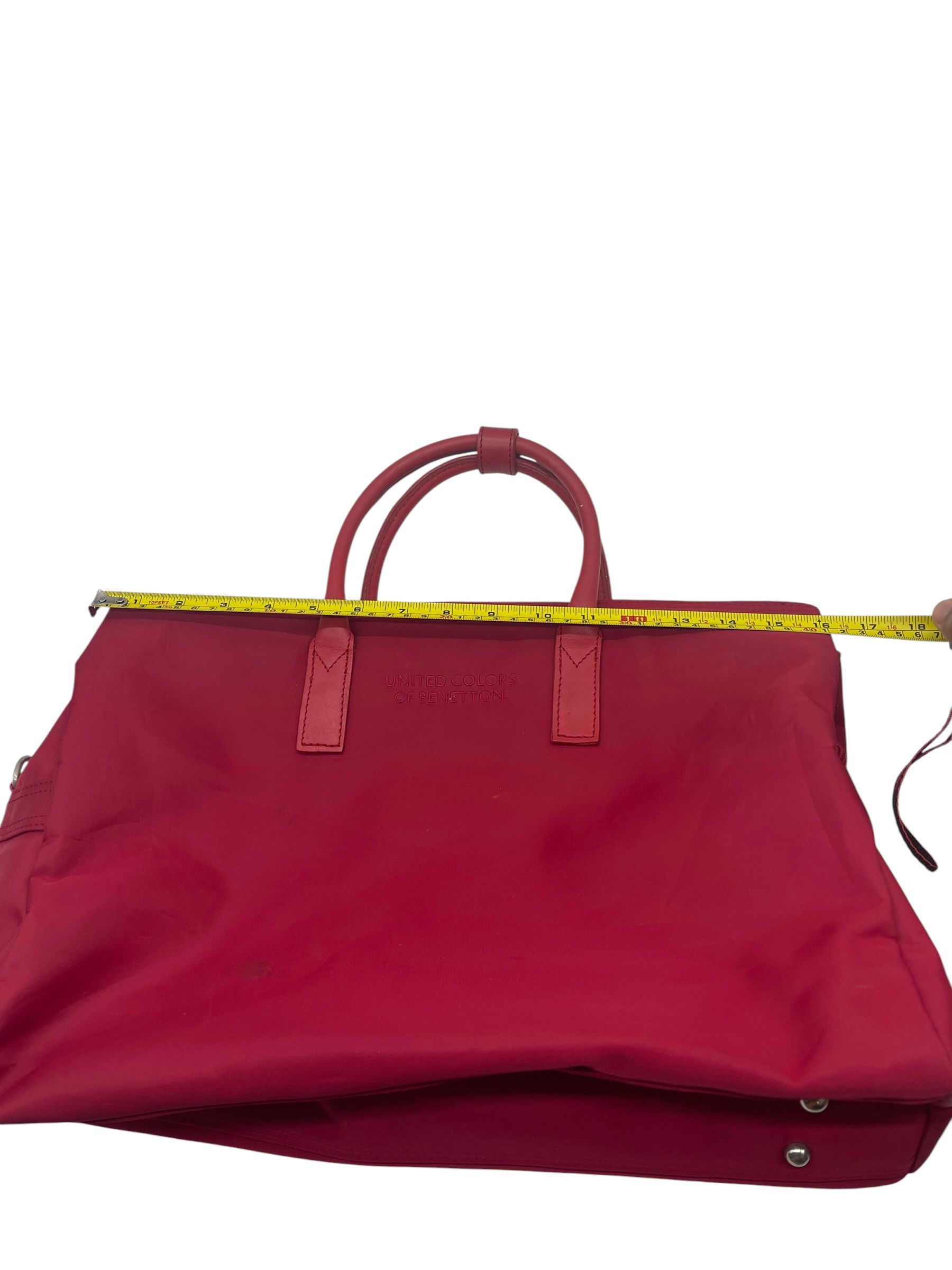 United Colors Of Benetton United Colors of Benetton Red Nylon Weekender Duffel Bag Y2K Size ONE SIZE - 16 Thumbnail