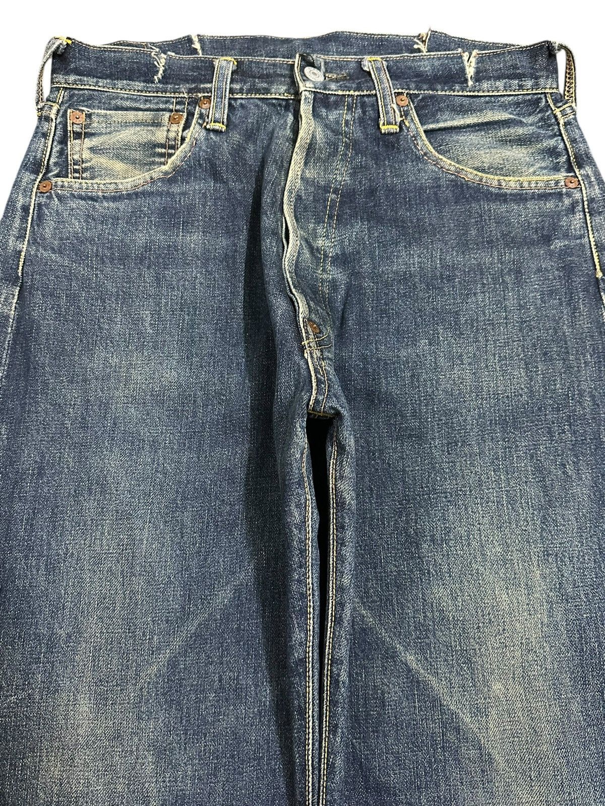 Evisu Vintage 80s Usa Evis Selvedge Faded Wash Style Baggy Jeans Size US 30 / EU 46 - 4 Thumbnail