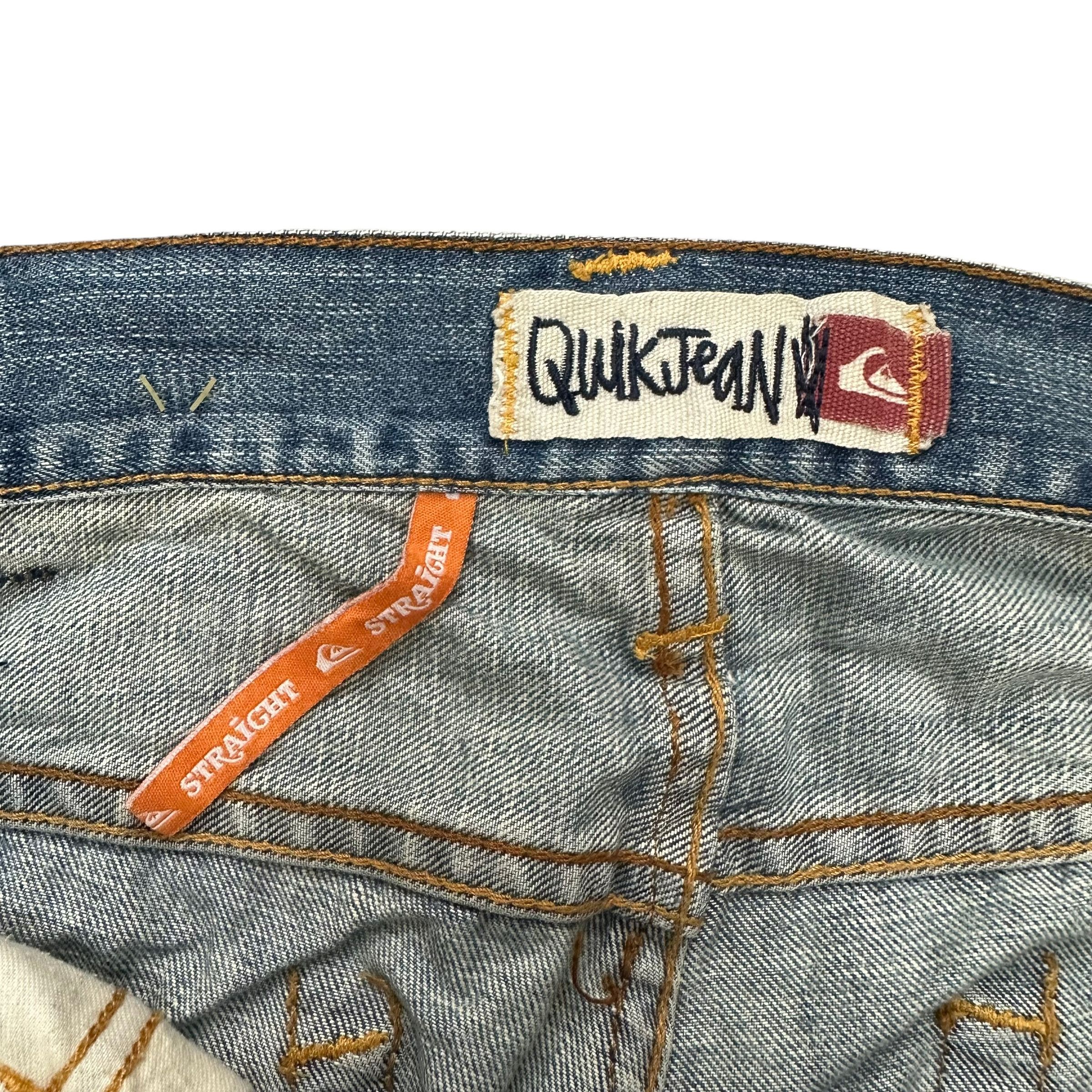 Quiksilver QUIKJEAN STRAIGHT FIT DISTRESS DENIM PANT #8862-032 Size US 34 / EU 50 - 7 Thumbnail