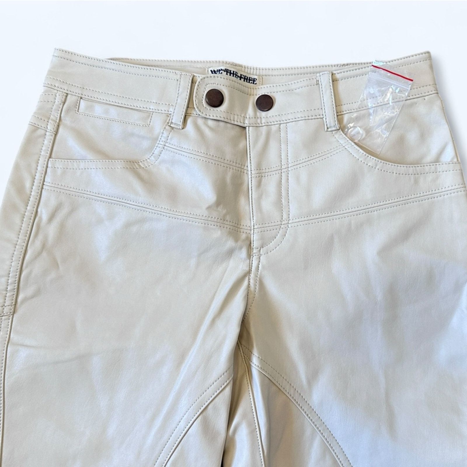 Free People NWOT Free People Rebel Vegan Leather Pants Size 26" / US 2 / IT 38 - 4 Thumbnail