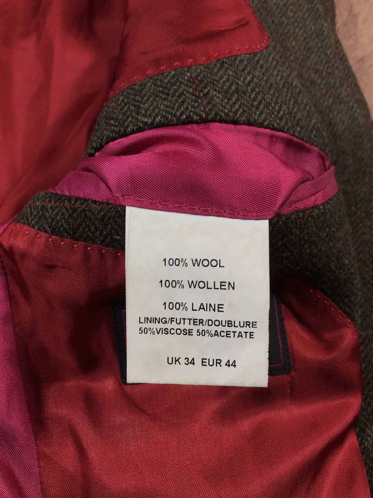 Thomas Pink × Vintage Vintage Thomas Pink Wool Jacket Men’s UK 34 EUR 44 Size 34R - 9 Thumbnail
