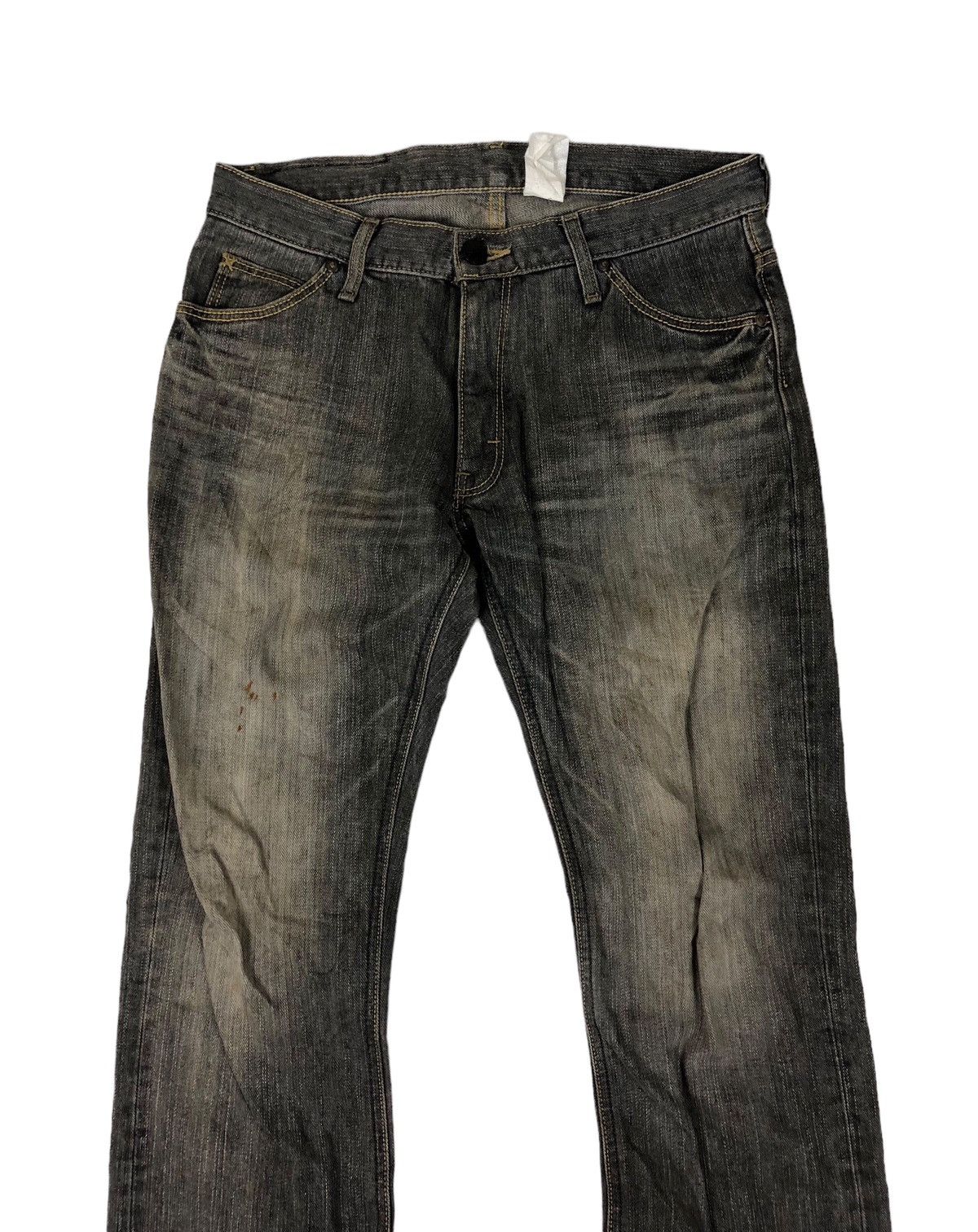 Lee Flare Lee Japan Distressed Black Denim Jeans Size US 32 / EU 48 - 3 Thumbnail