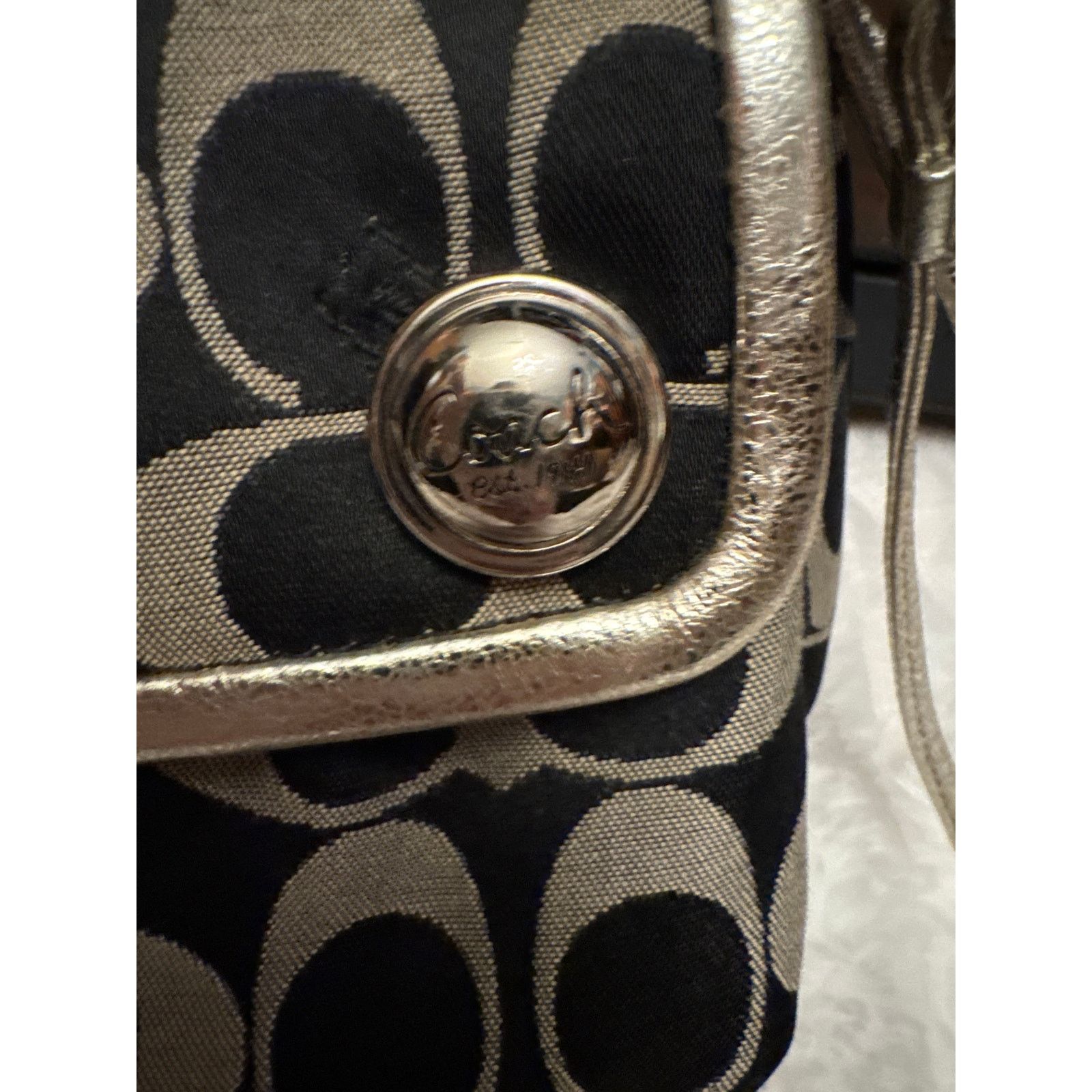 Coach Coach Poppy Crossbody Black / Gray Silver Metallic Size ONE SIZE - 5 Thumbnail