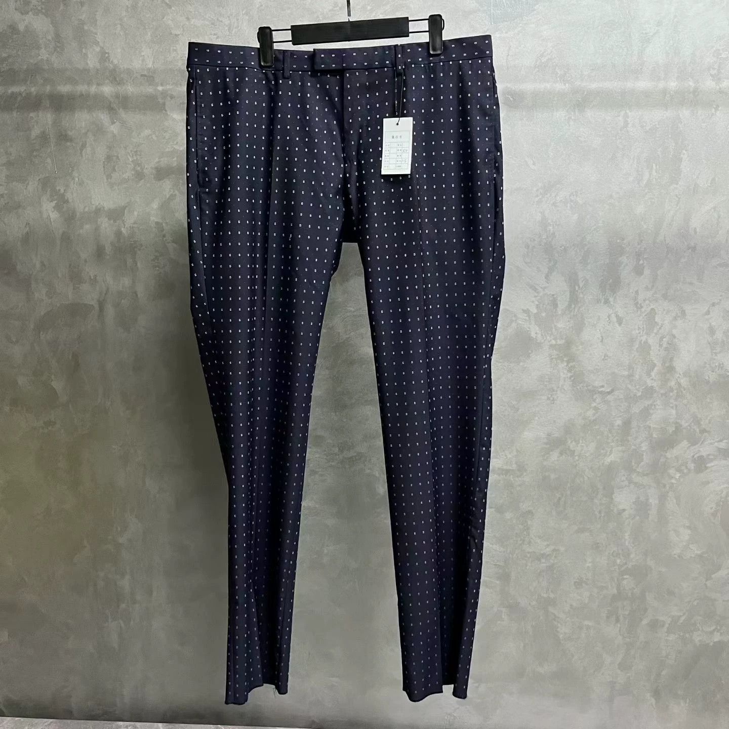 Gucci Gucci Latest Dark Blue Polka Dot Straight-Leg Trousers Size US 40 / EU 56 - 1 Thumbnail