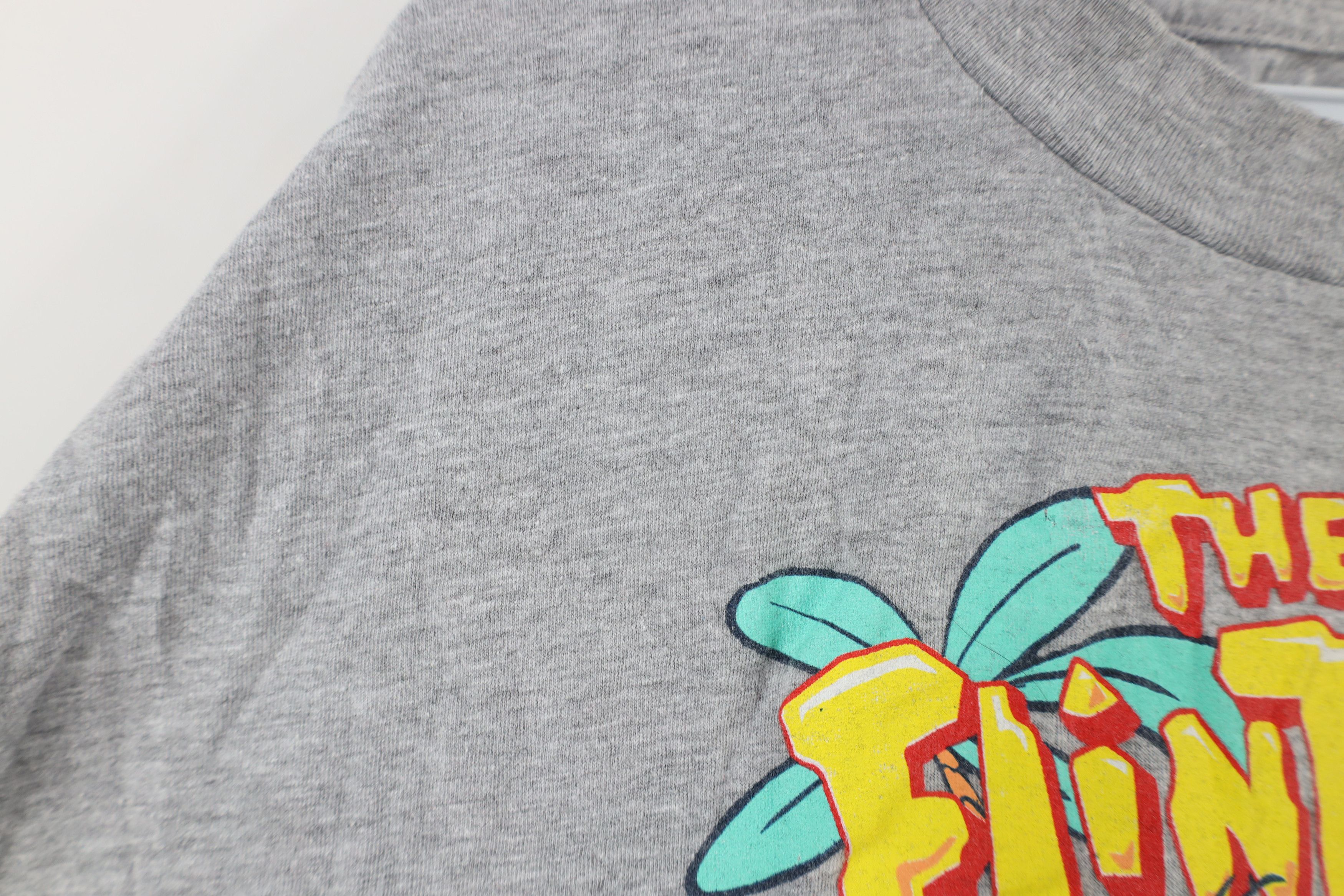 Vintage Retro Y2K The Flintstones Cartoon Short Sleeve T-Shirt Gray Size US XXL / EU 58 / 5 - 5 Thumbnail