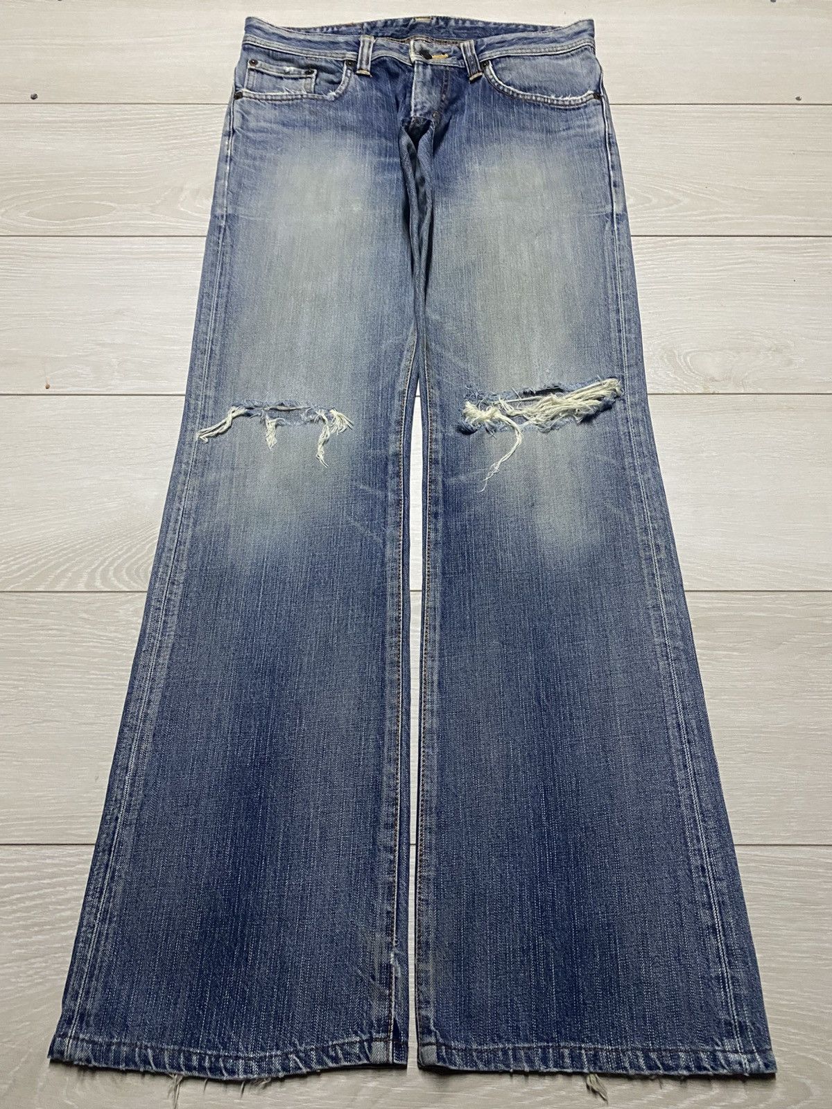 Vintage Japan Edwin 511 RV Distressed Flare Jeans