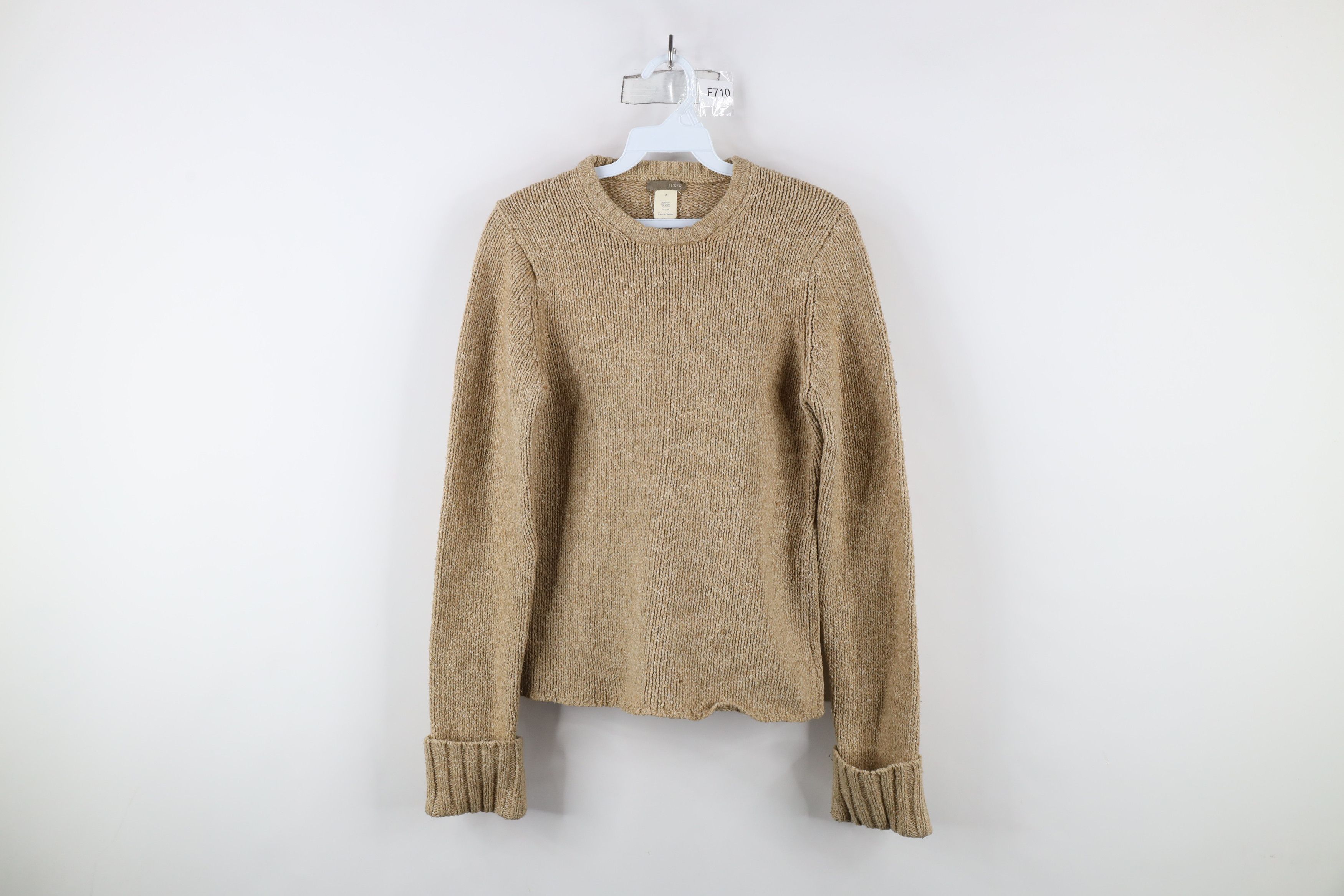 J.Crew × Vintage Vintage Y2K 90s J Crew Chunky Marled Knit Sweater Beige Size M / US 6-8 / IT 42-44 - 1 Thumbnail