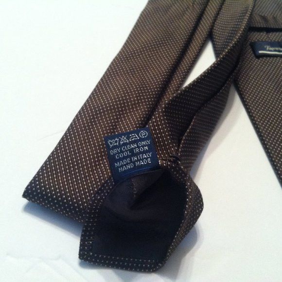 Faconnable FACONNABLE MENS BROWN 100%SILK NECK TIE WIDTH: 3 1/2" Size ONE SIZE - 7 Thumbnail
