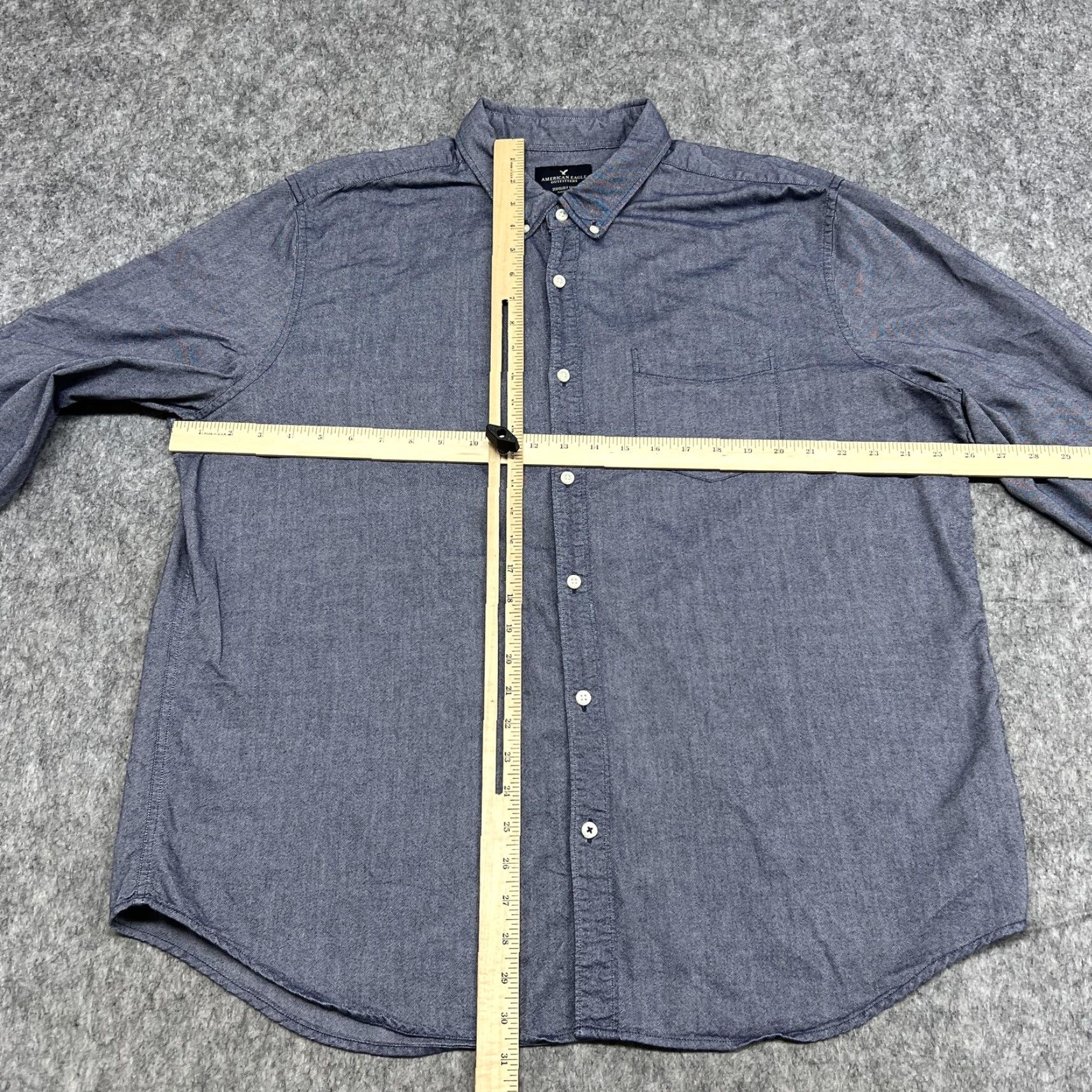 American Eagle Outfitters VINTAGE American Eagle Outfitters Shirt Mens 2XL Blue Button-Down Long Sleeve Classic Fit Soft Size US XXL / EU 58 / 5 - 5 Thumbnail