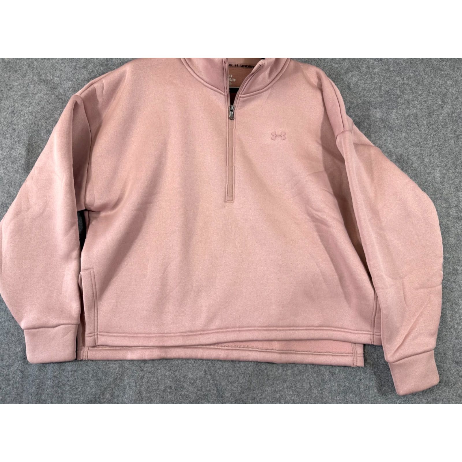 Under Armour Under Armour Fleece Sweater Womens XL Pink Half-Zip Mock Neck Pullover Long Sleeve NWOT Size XL / US 12-14 / IT 48-50 - 4 Thumbnail