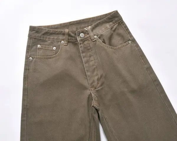 VIBE Men's Japanese street retro washed multi-pocket work jeans Size US 32 / EU 48 - 3 Thumbnail