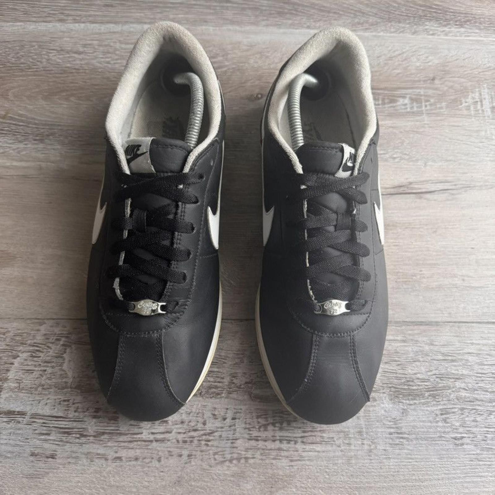 Nike NIKE • Cortez Basic Leather "Black White" (11M) Size US 11 / EU 44 - 4 Thumbnail