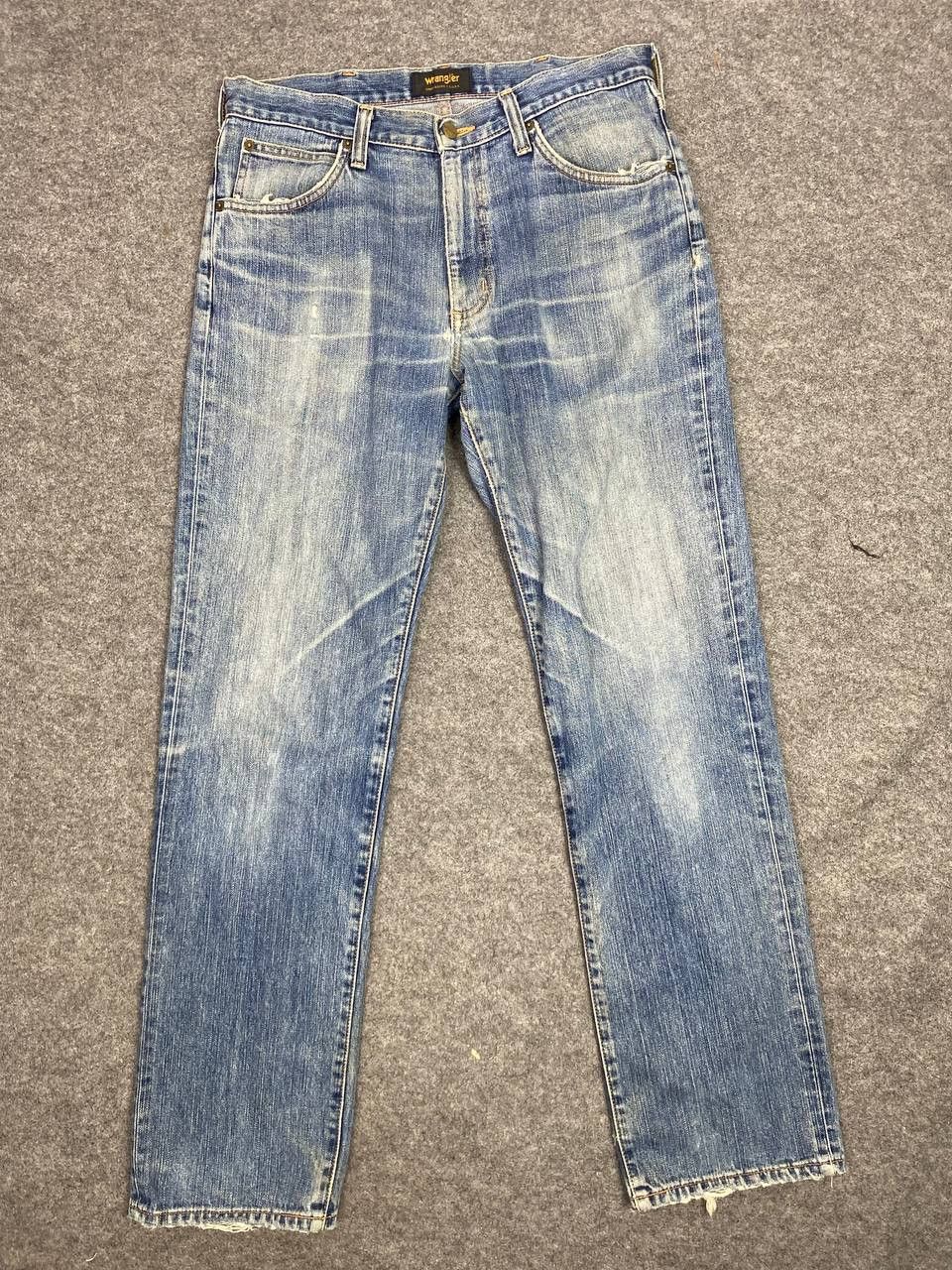 Vintage vintage wrangler distressed denim nice design Size US 34 / EU 50 - 9 Thumbnail