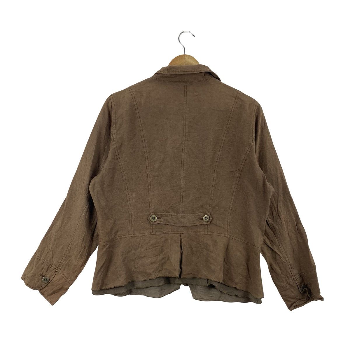 Vintage Vintage EARTH TONE RUFFLE Trim Jacket Button Front Casual Size S / US 4 / IT 40 - 6 Thumbnail