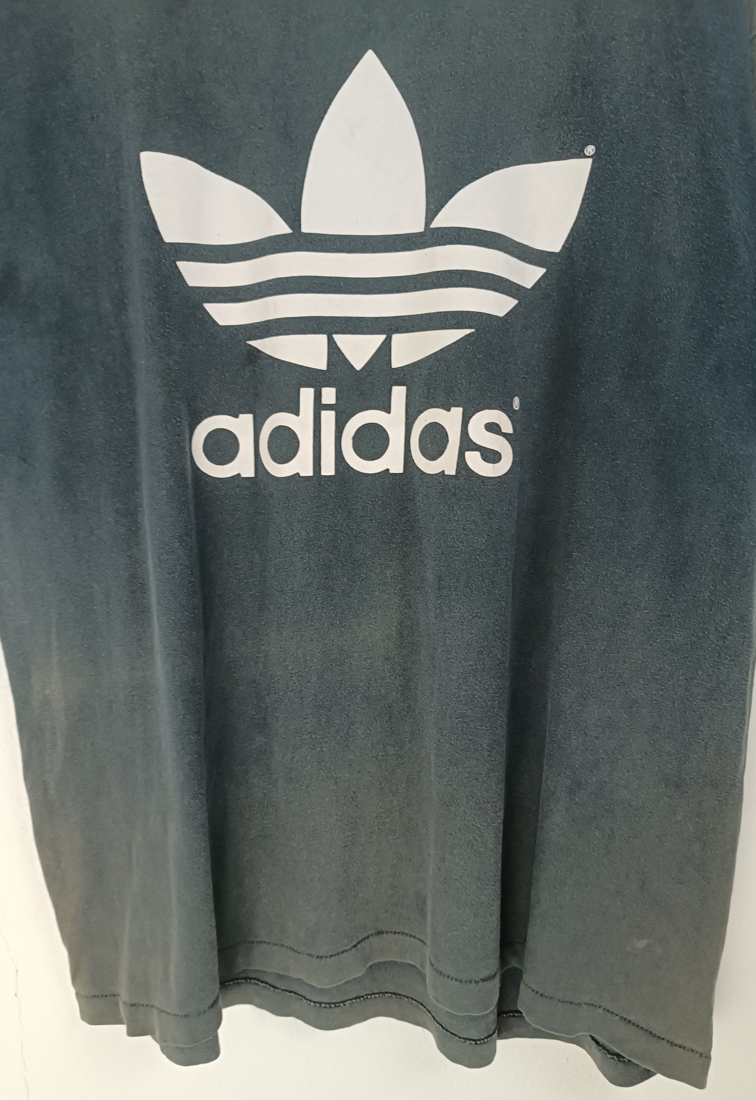 Adidas THRASHED FADED VINTAGE 90'S ADIDAS TREFOIL STITCH VERY RARE Size US XL / EU 56 / 4 - 9 Thumbnail