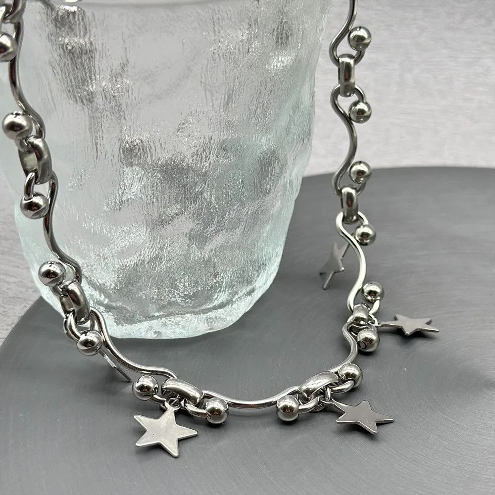 Vintage Star Charms Wave Ball Chain Necklace Size ONE SIZE - 3 Thumbnail