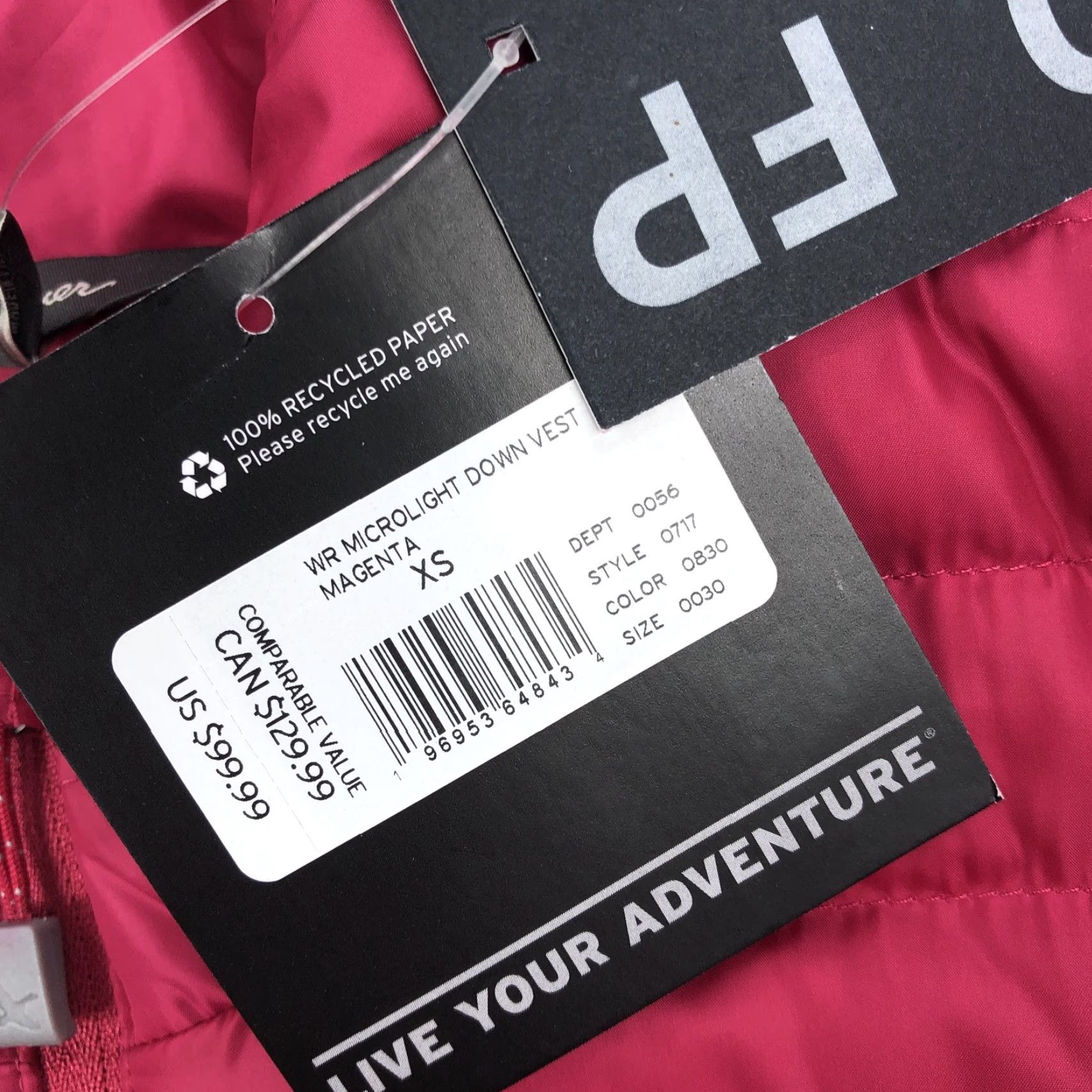 Eddie Bauer Eddie Bauer Women's XS Microlight Down Vest Puffer Quilted Zip Full Zip Magenta 650 Fill Indoor Outdoor Casual Travel Everyday Size XS / US 0-2 / IT 36-38 - 6 Thumbnail
