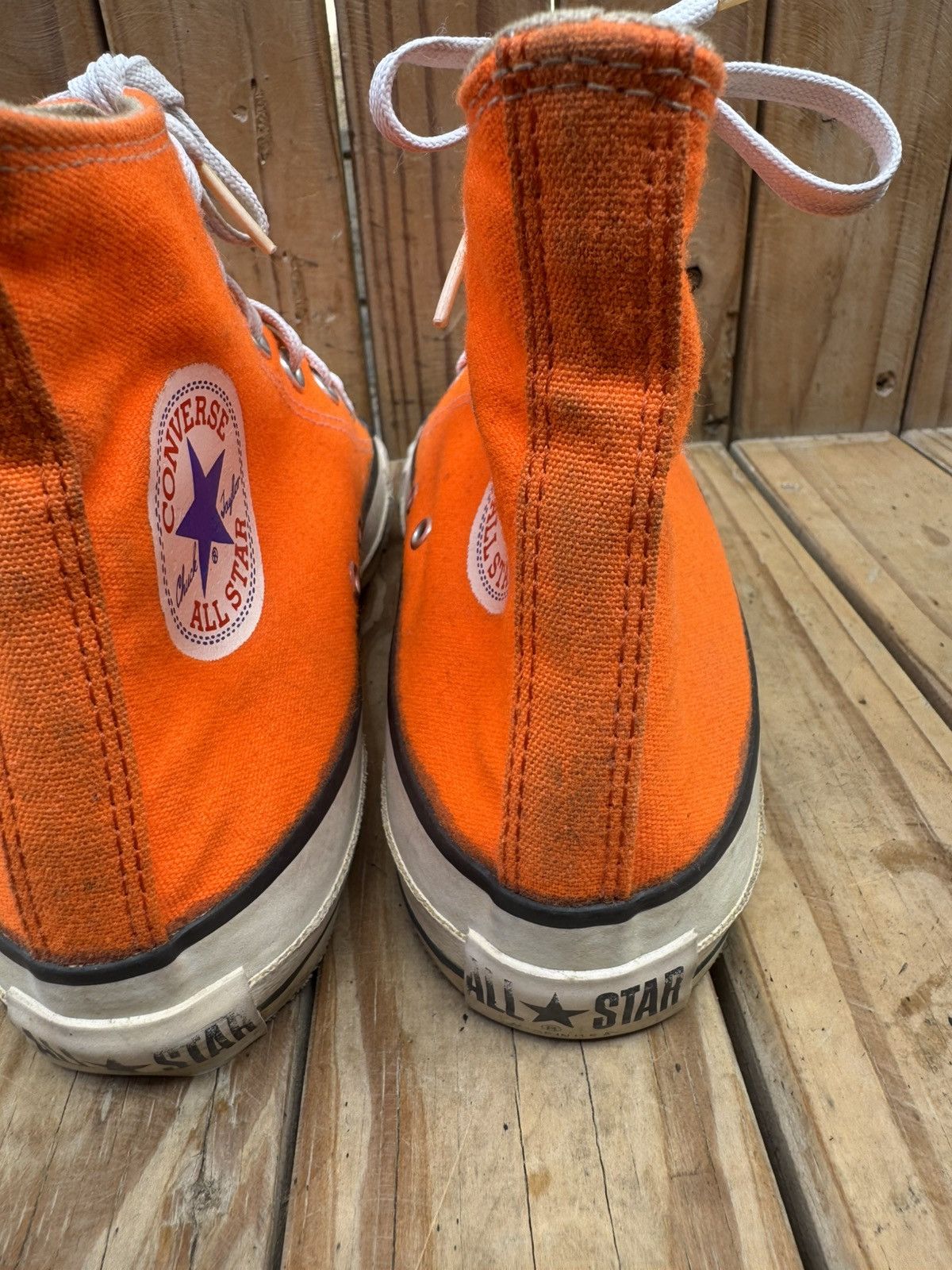 Converse VTG converse all star Hi Top canvas sneakers made in USA Size US 6.5 / EU 39-40 - 18 Thumbnail