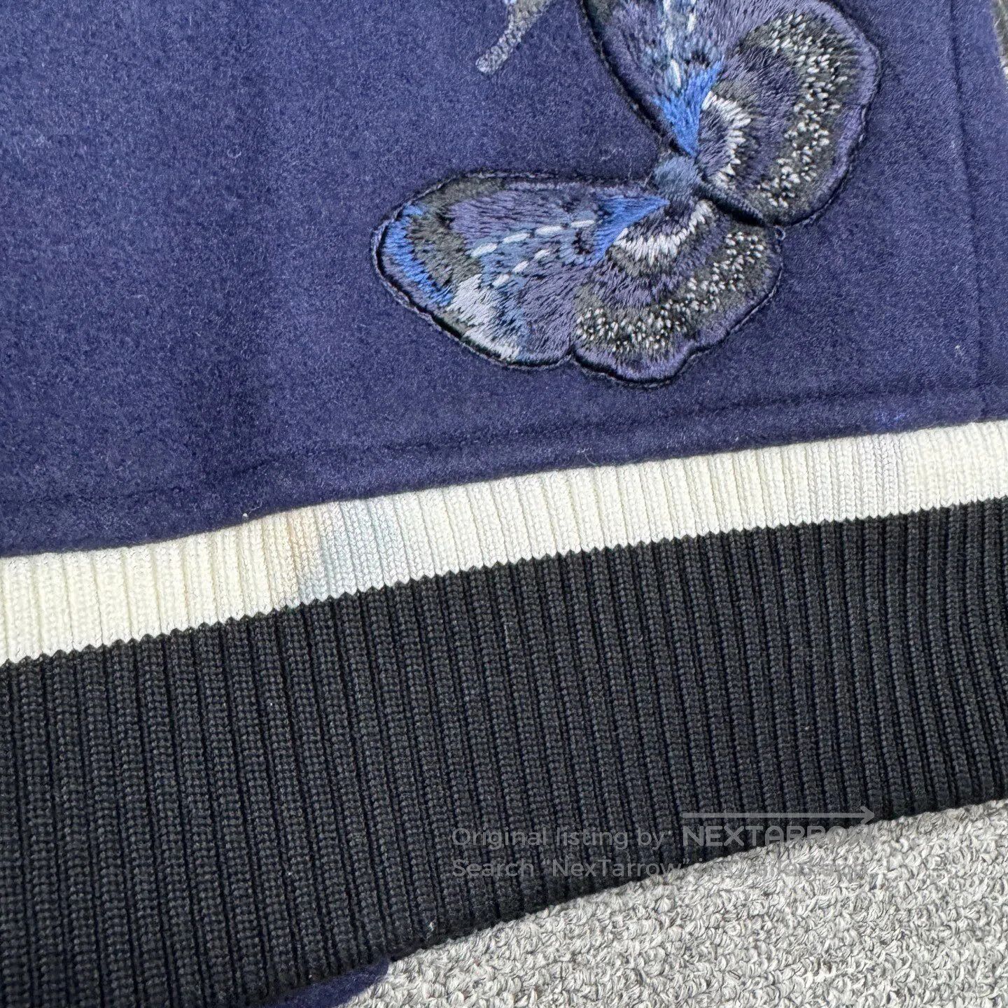 Valentino Valentino Embroidered butterfly pattern wool blend leather Size US S / EU 44-46 / 1 - 3 Thumbnail