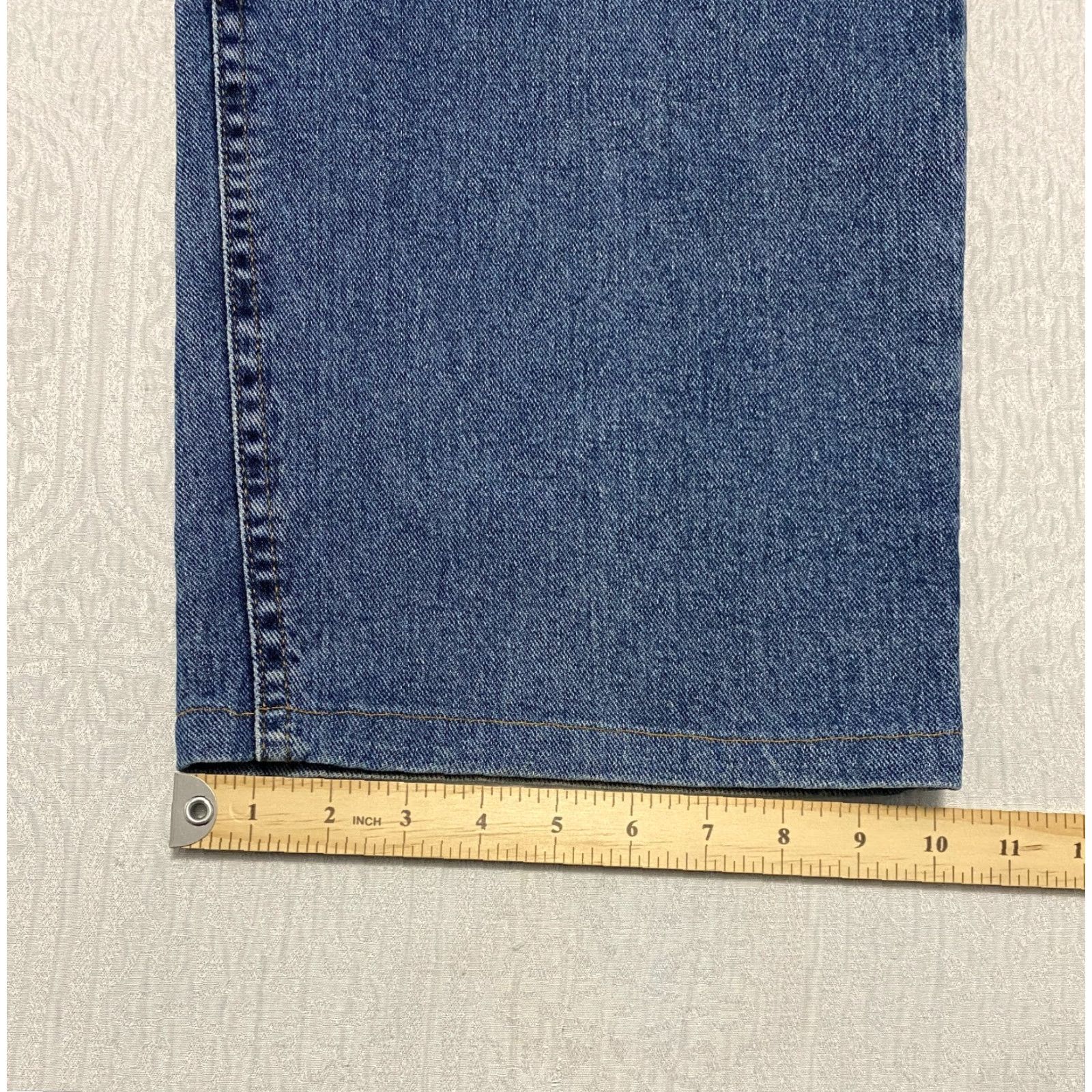 Lee VINTAGE Lee Jeans USA 36×28 Riveted Men's Blue Denim Wide-Leg 5-Pocket Jeans Mens Size US 36 / EU 52 - 6 Thumbnail